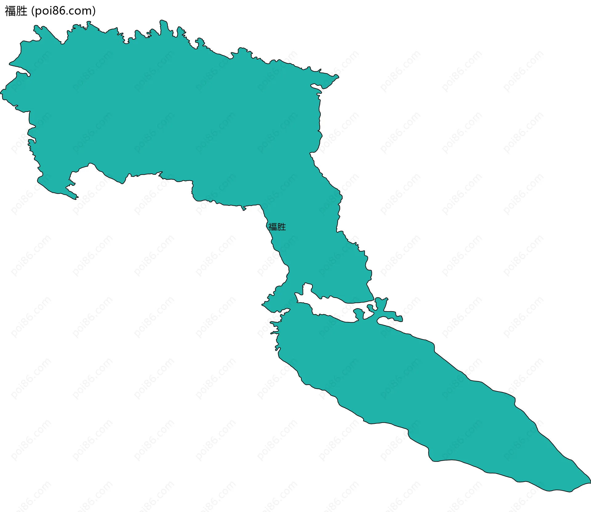 福胜边界地图