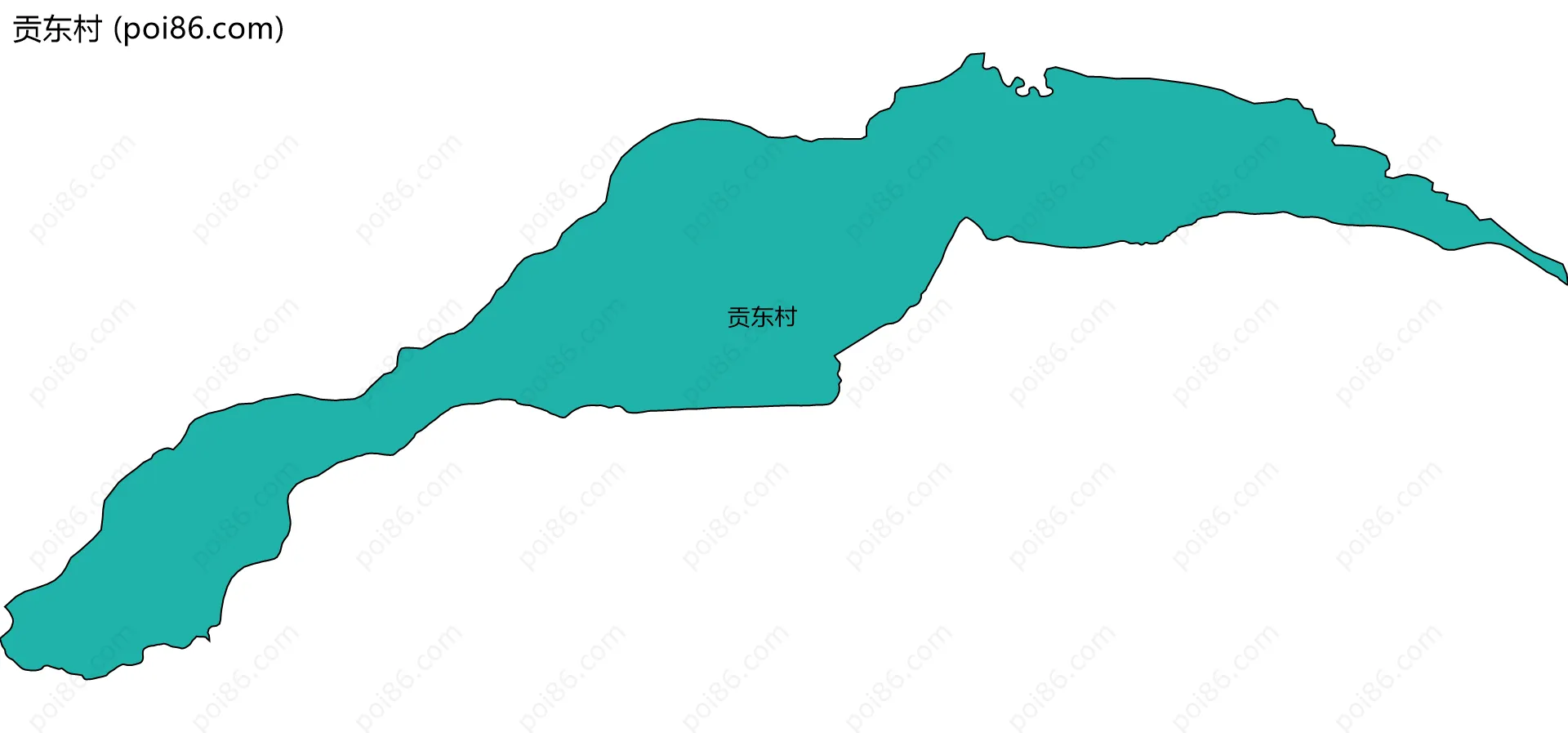 贡东村边界地图