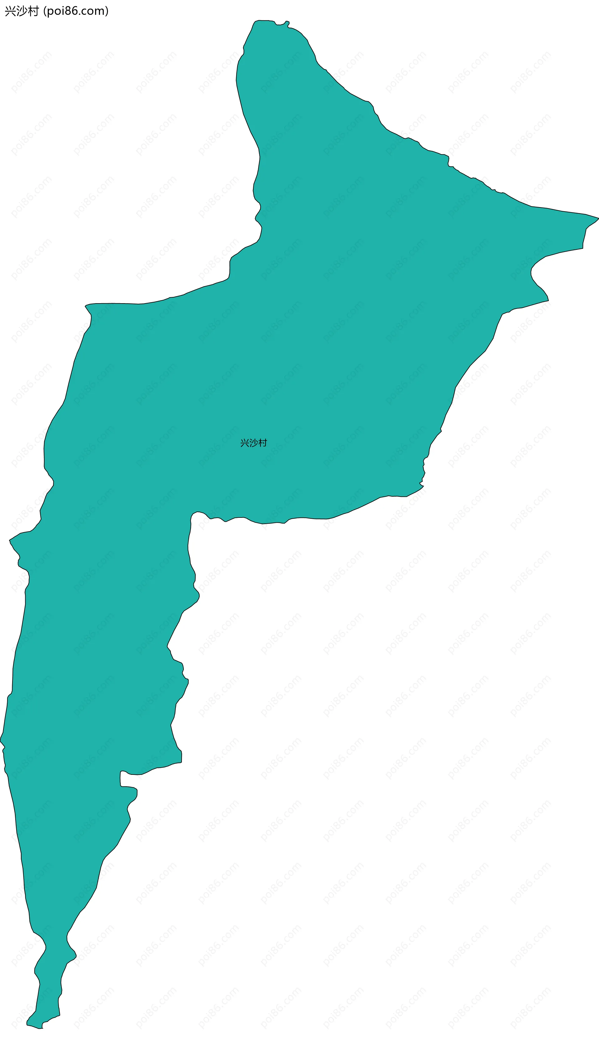 兴沙村边界地图