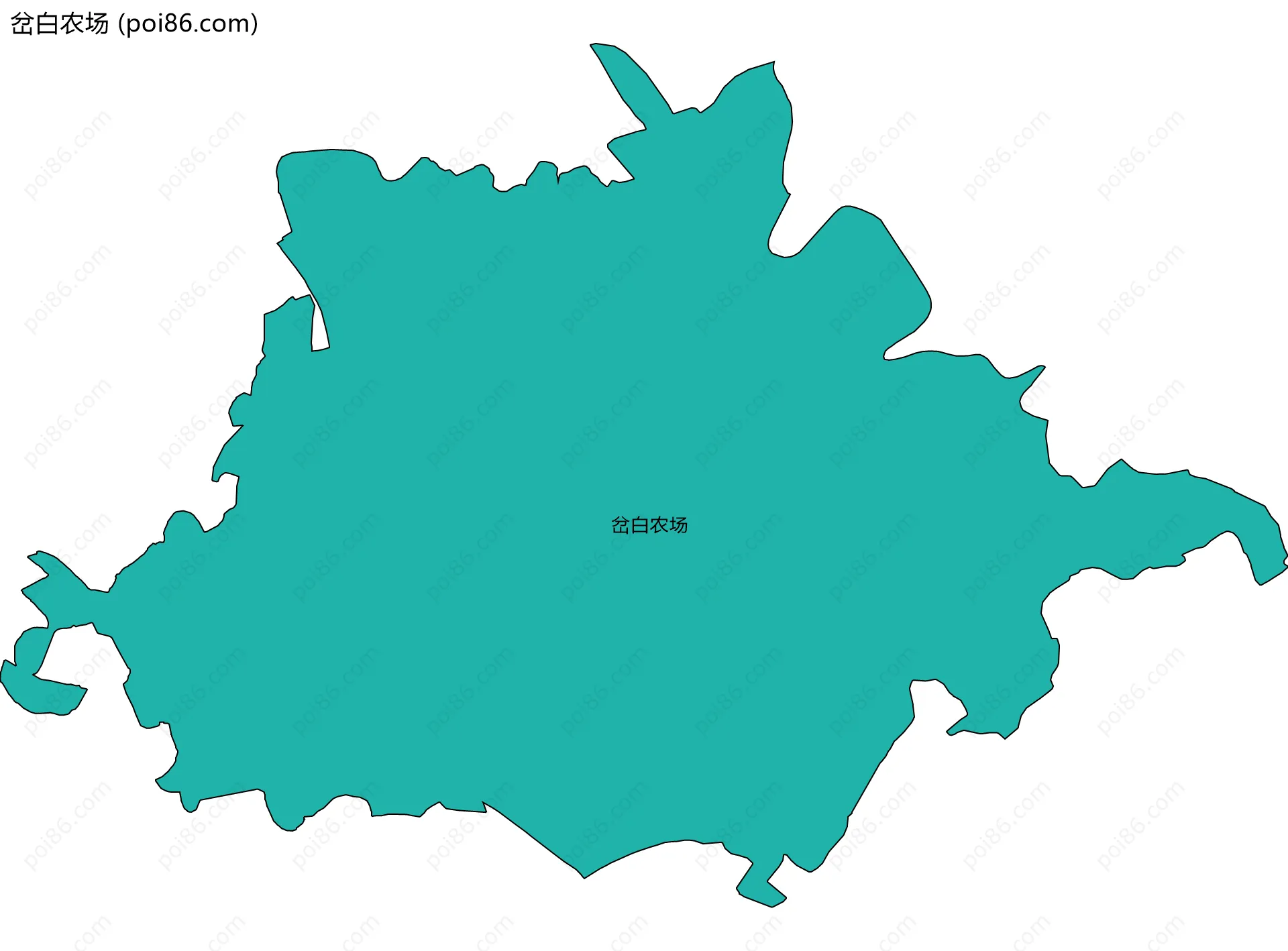 岔白农场边界地图