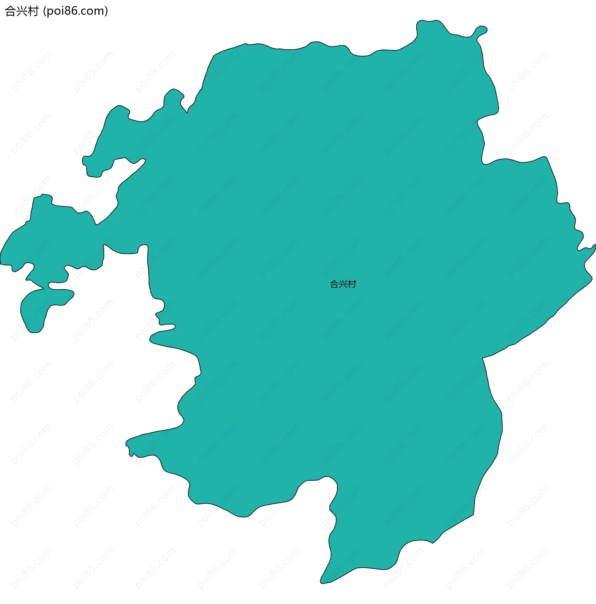 合兴村边界地图