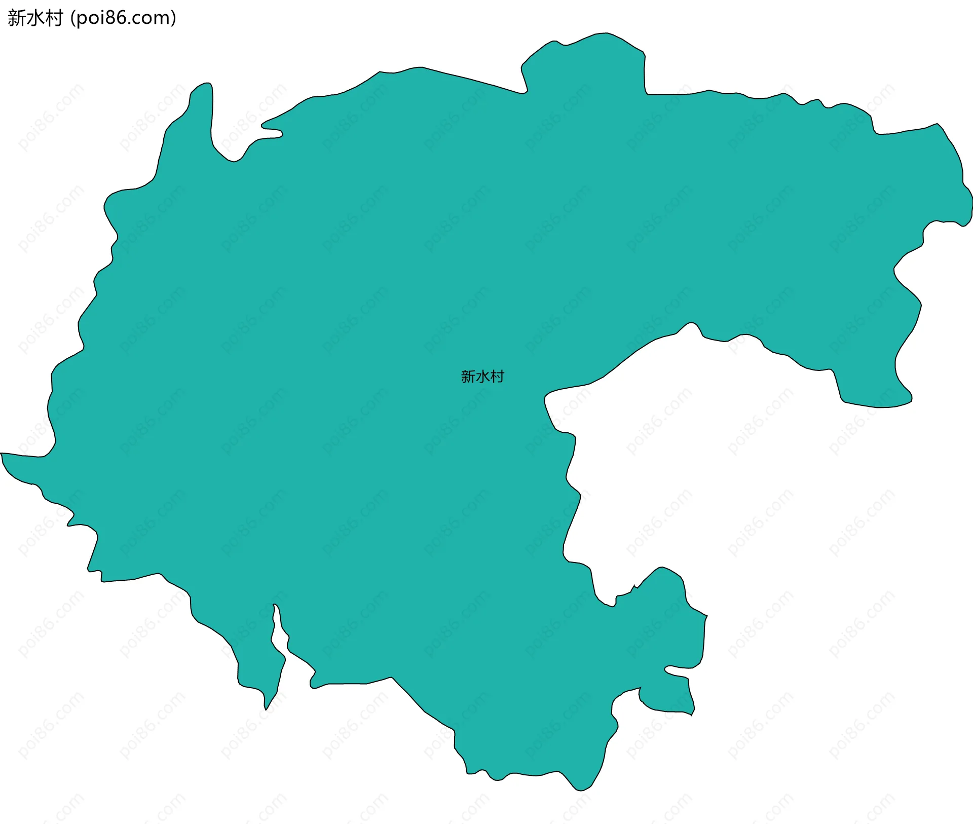 新水村边界地图