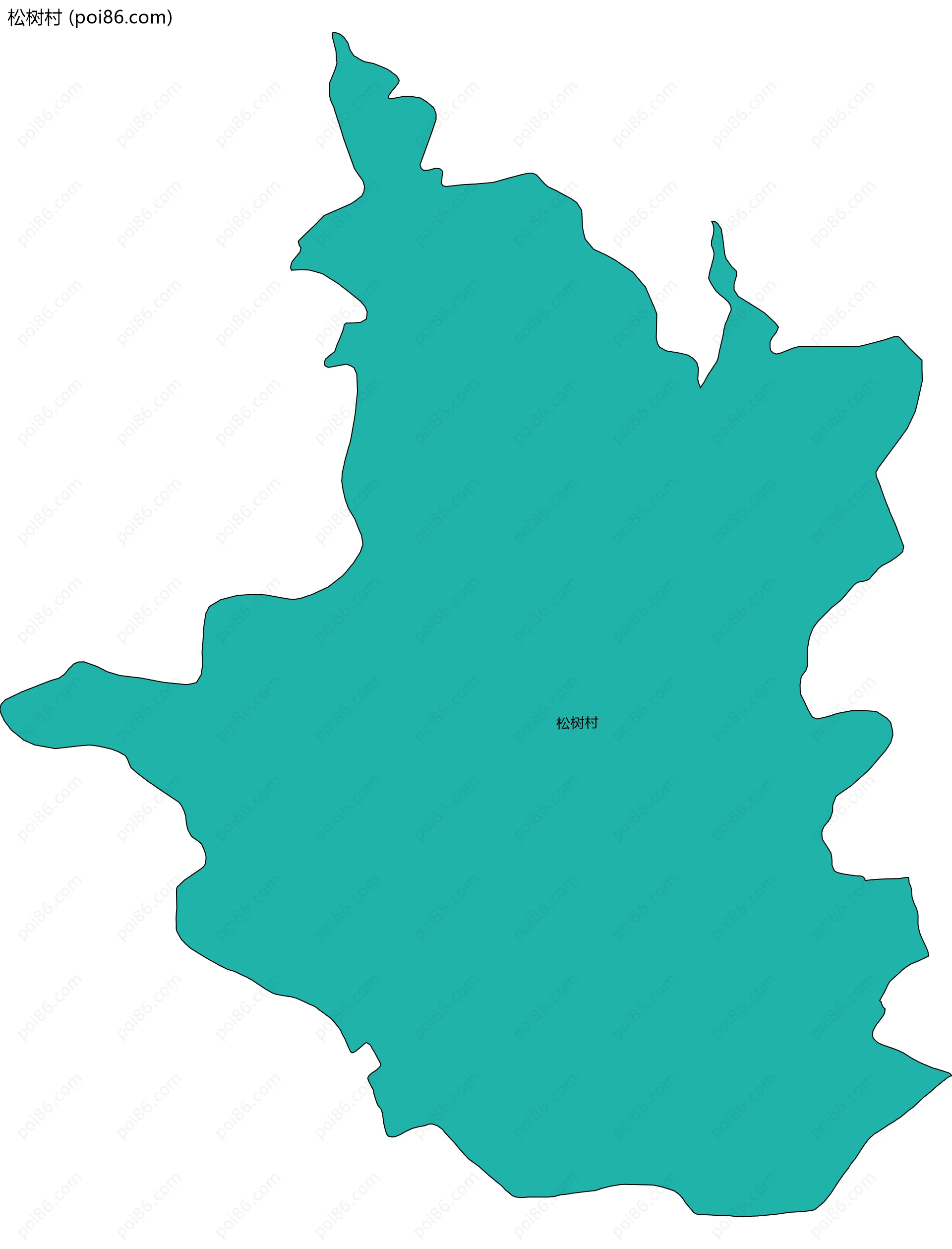 松树村边界地图