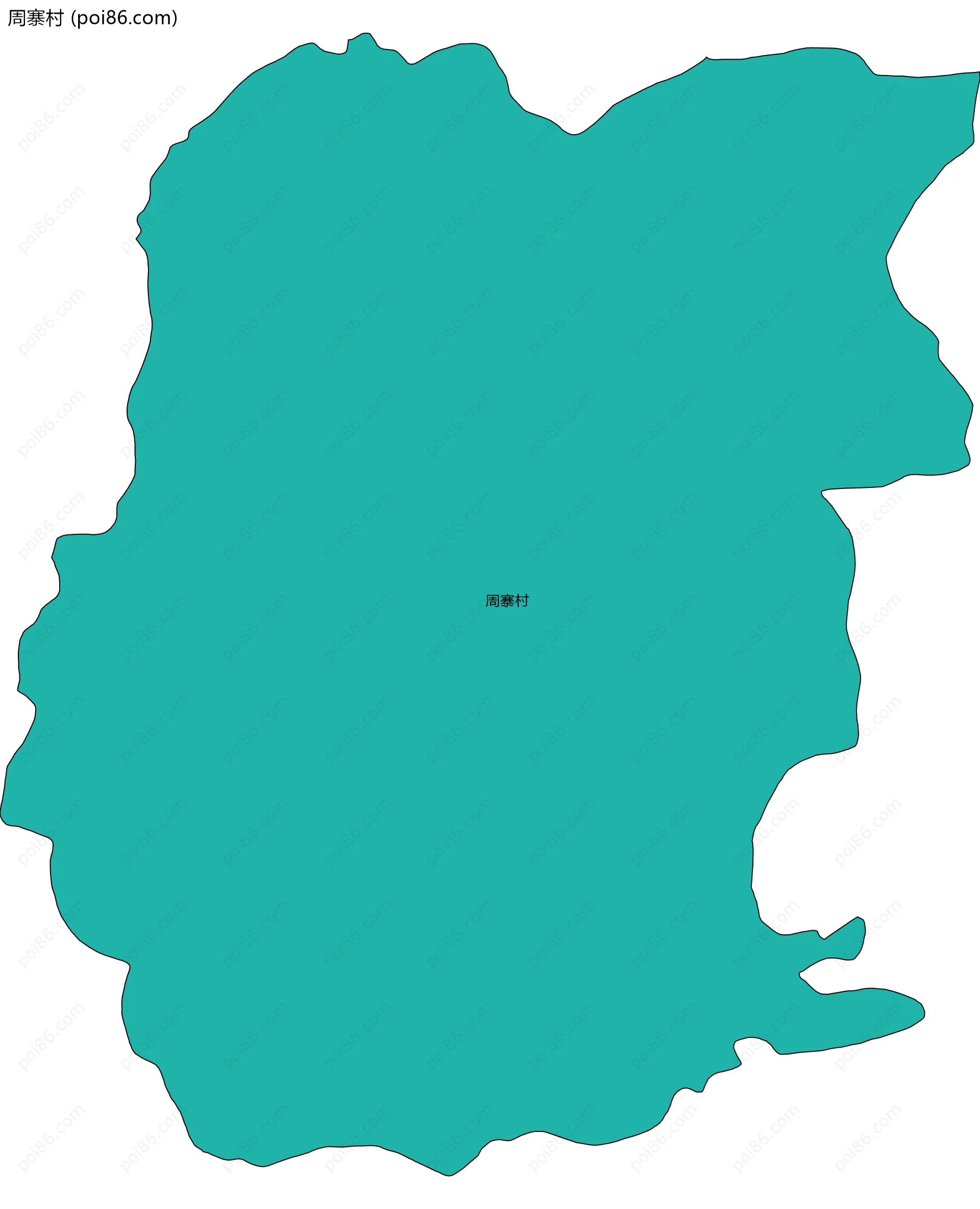 周寨村边界地图