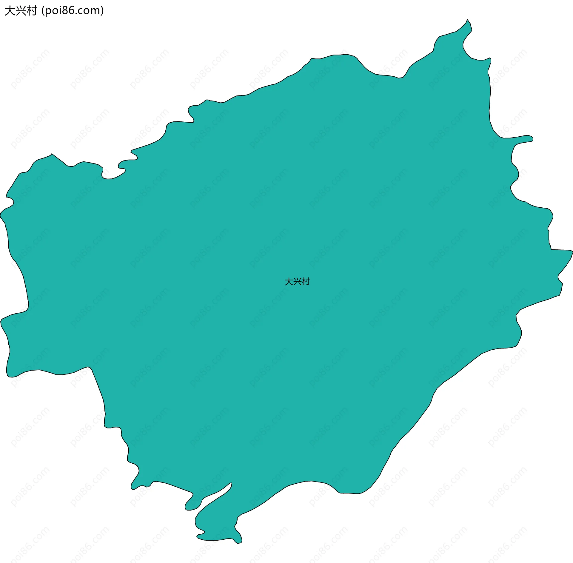 大兴村边界地图