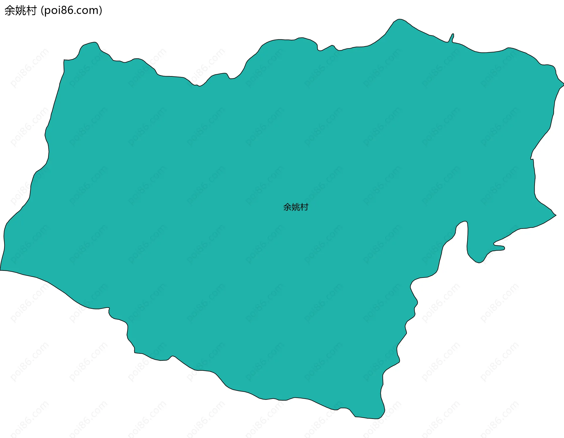 余姚村边界地图