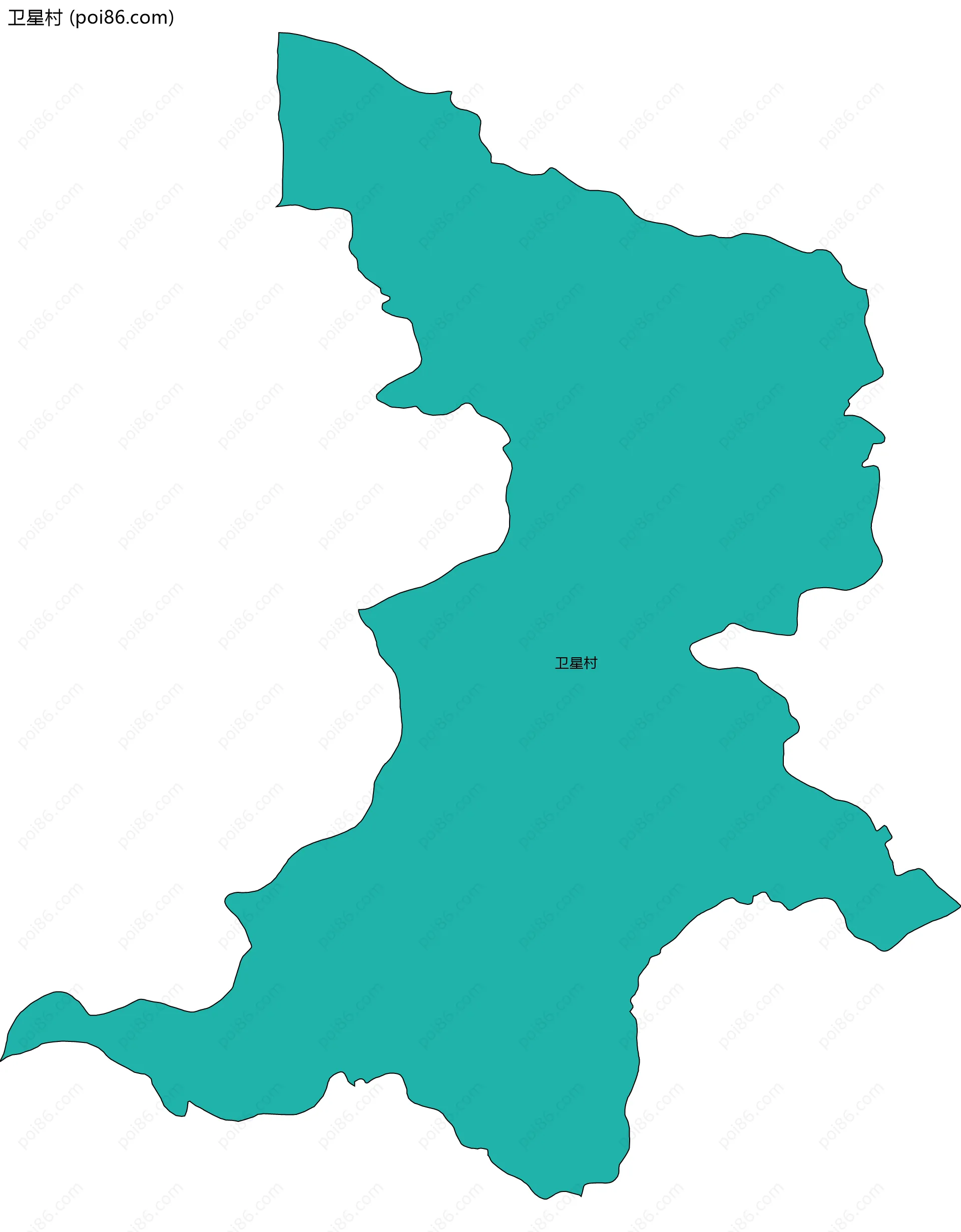 卫星村边界地图