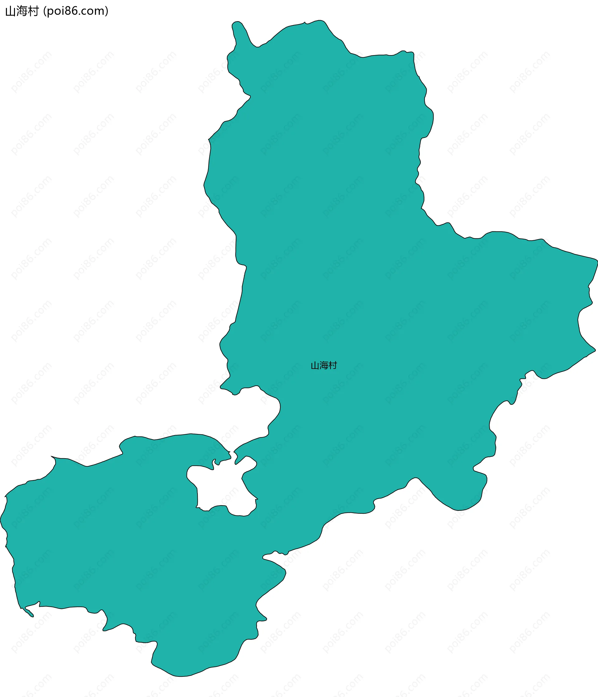 山海村边界地图