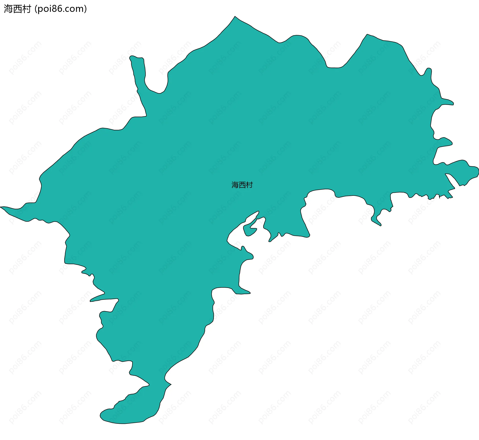 海西村边界地图