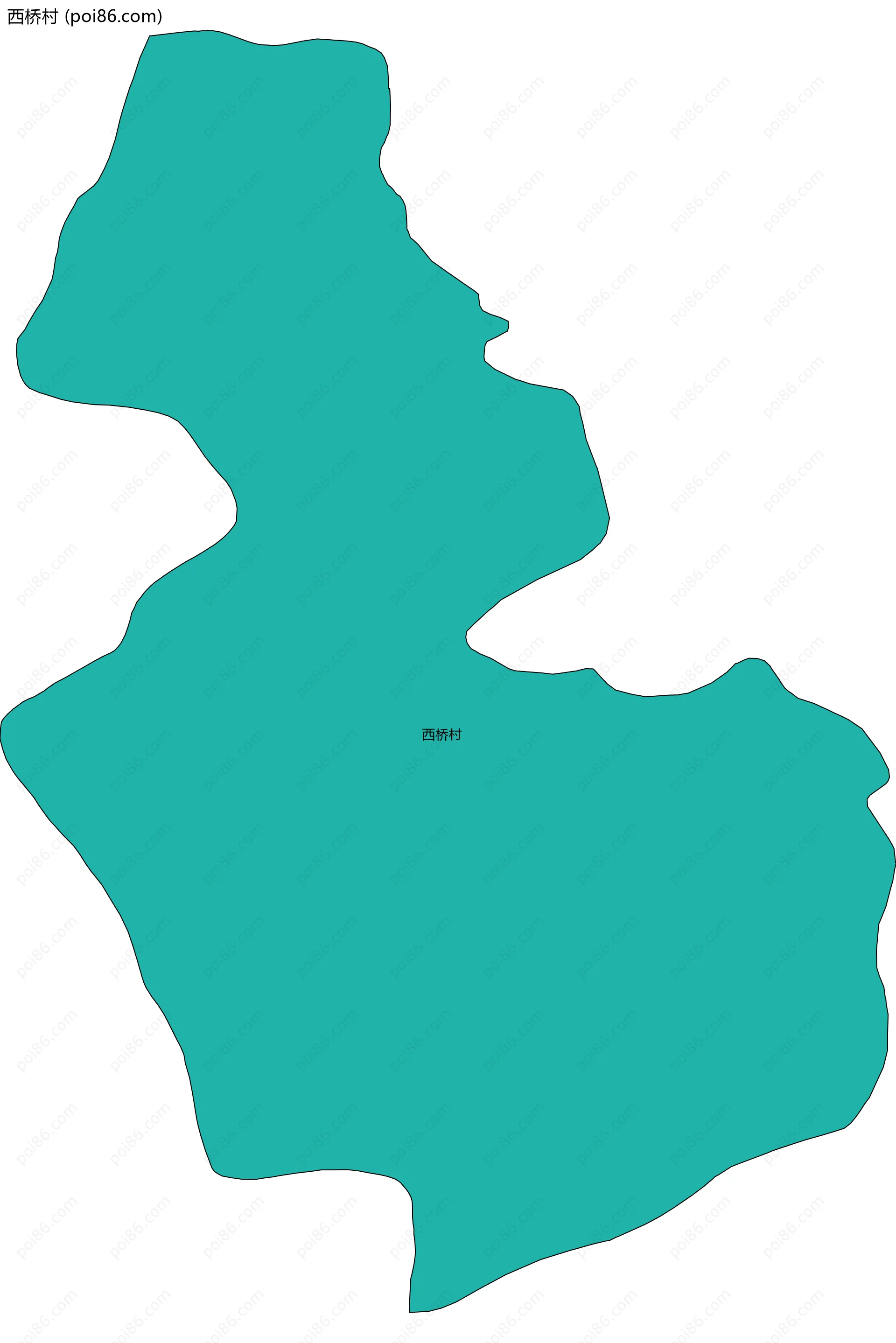 西桥村边界地图