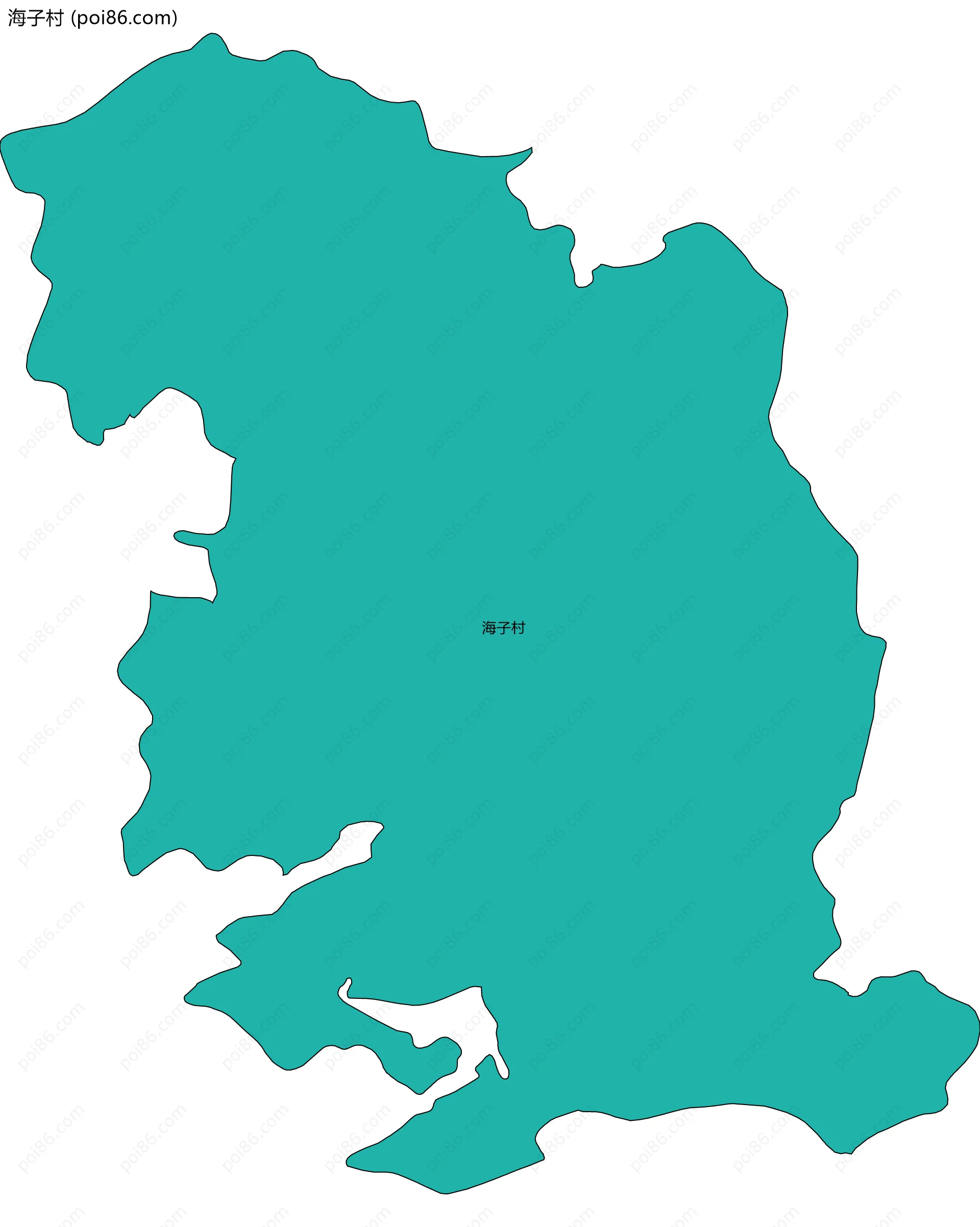 海子村边界地图