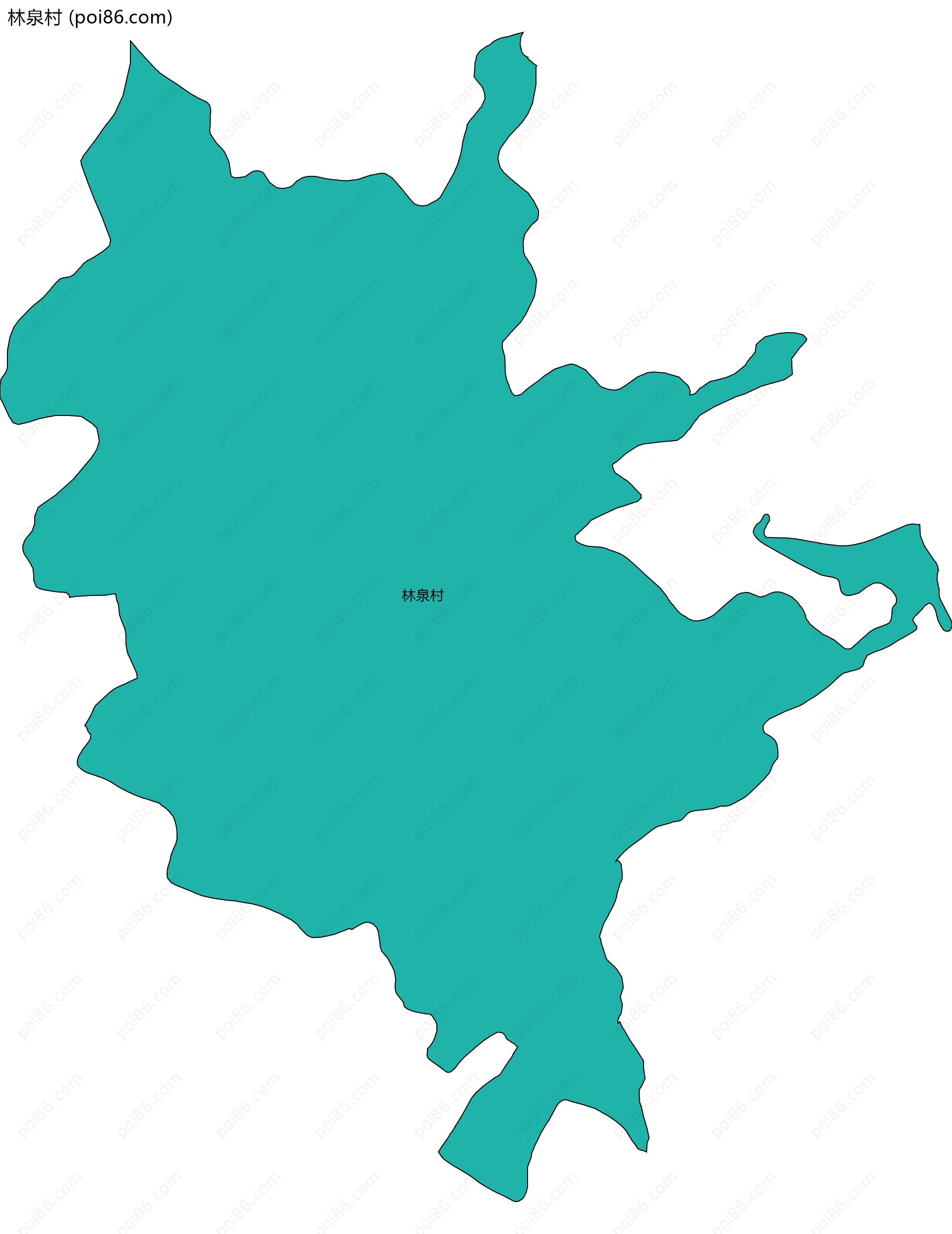 林泉村边界地图