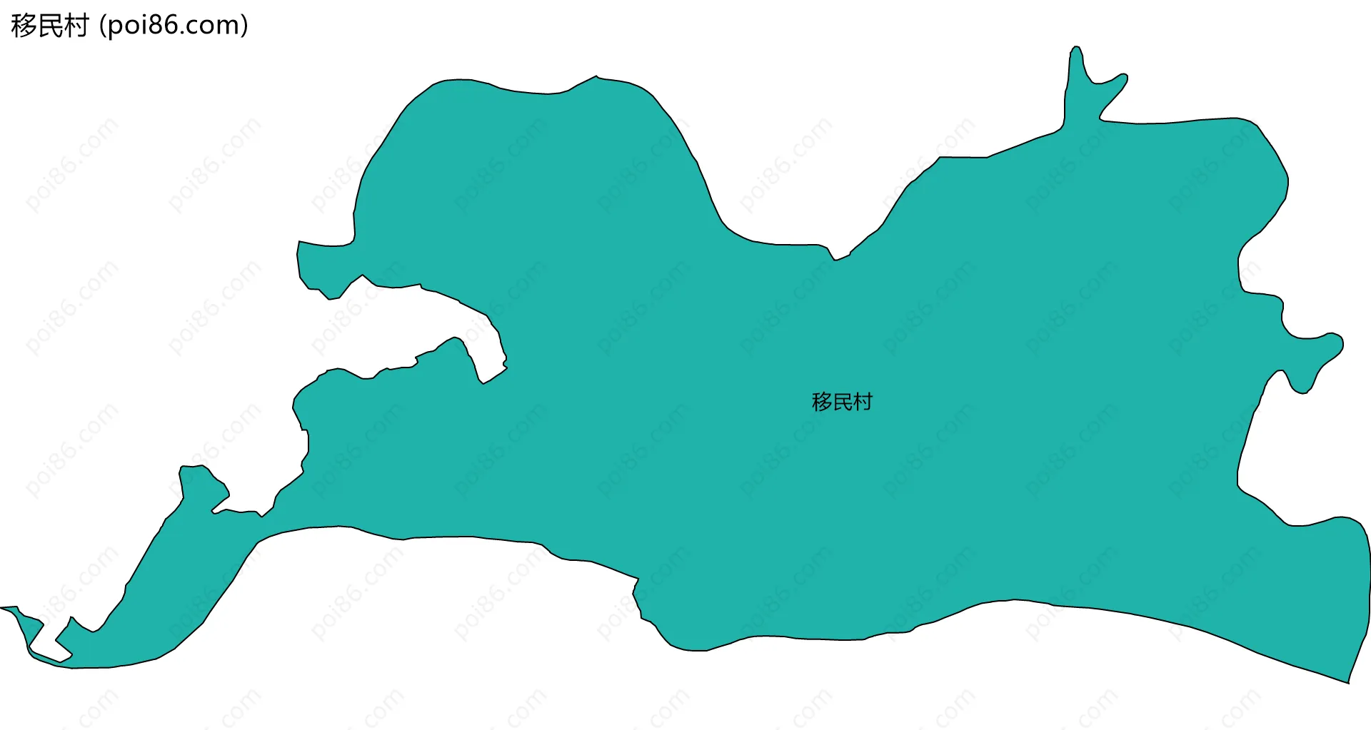 移民村边界地图