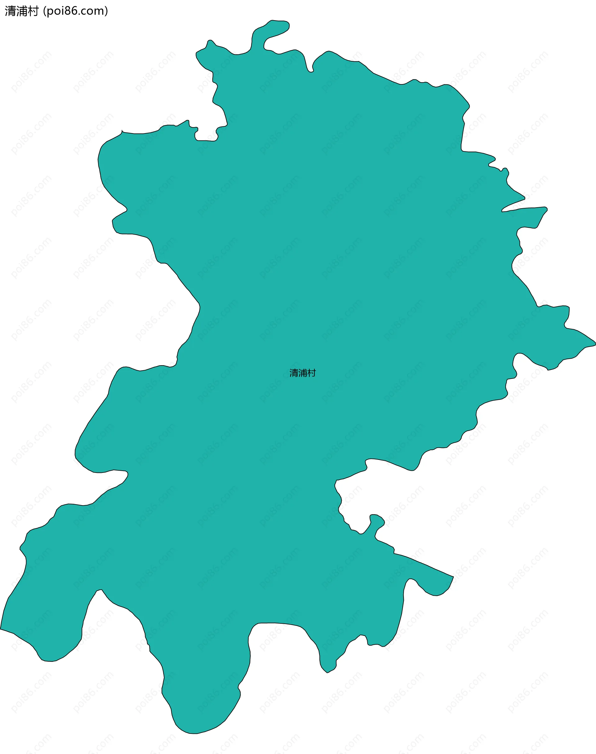 清浦村边界地图