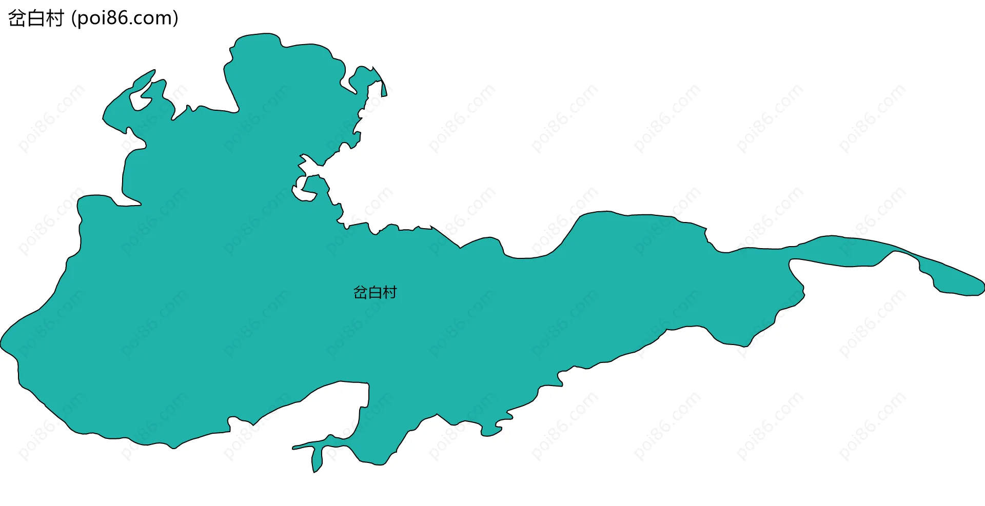 岔白村边界地图