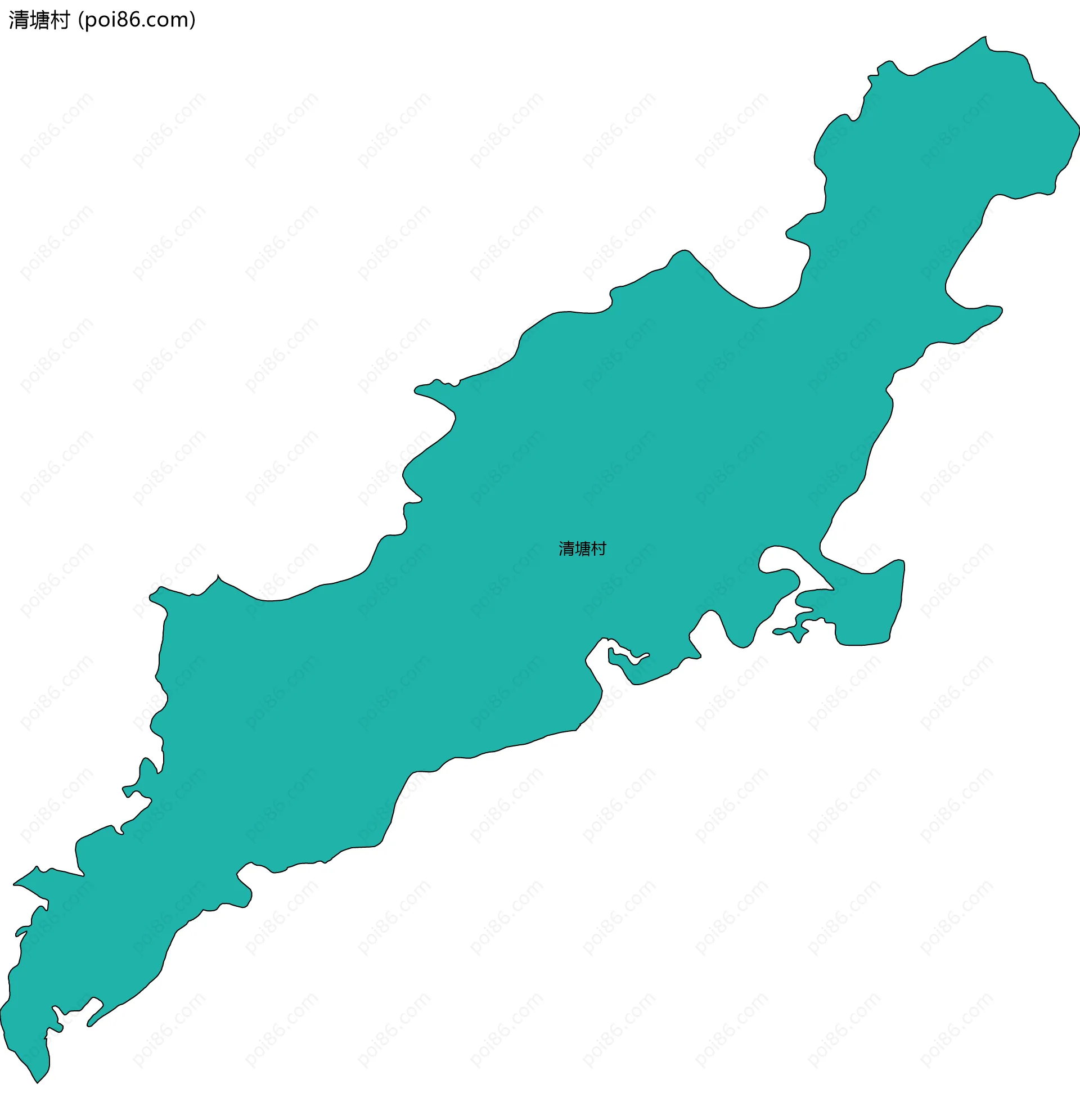 清塘村边界地图