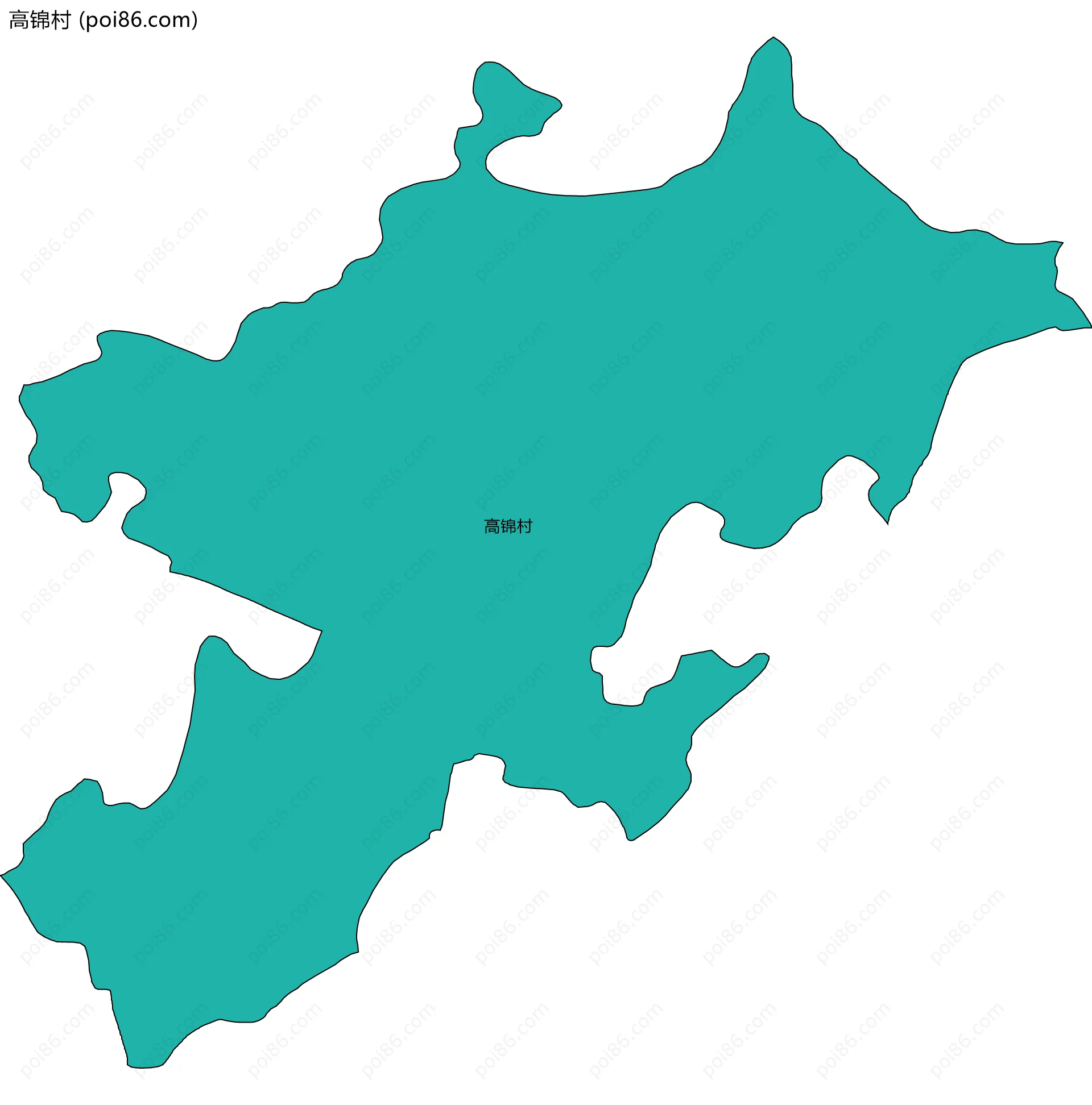 高锦村边界地图