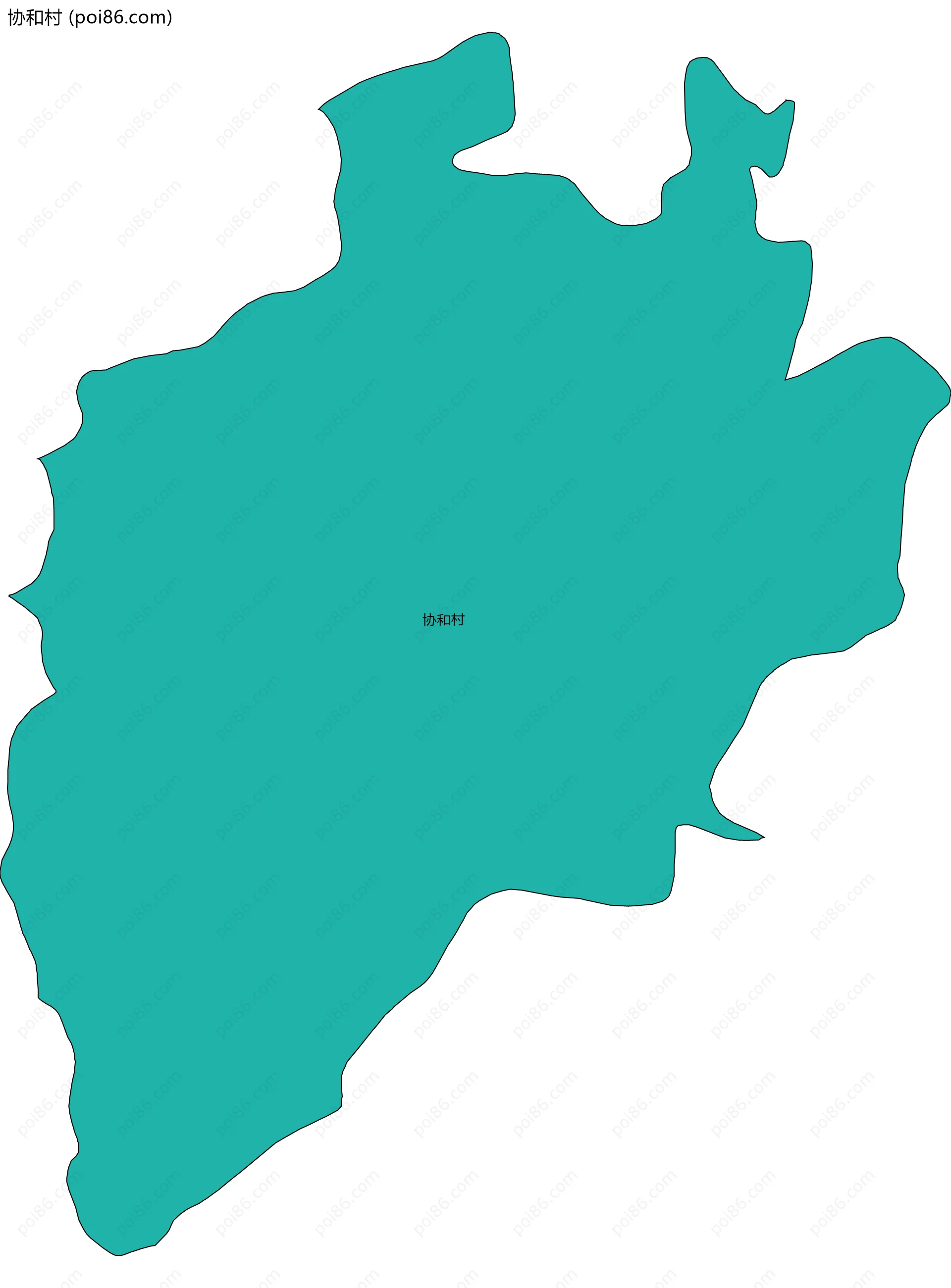 协和村边界地图