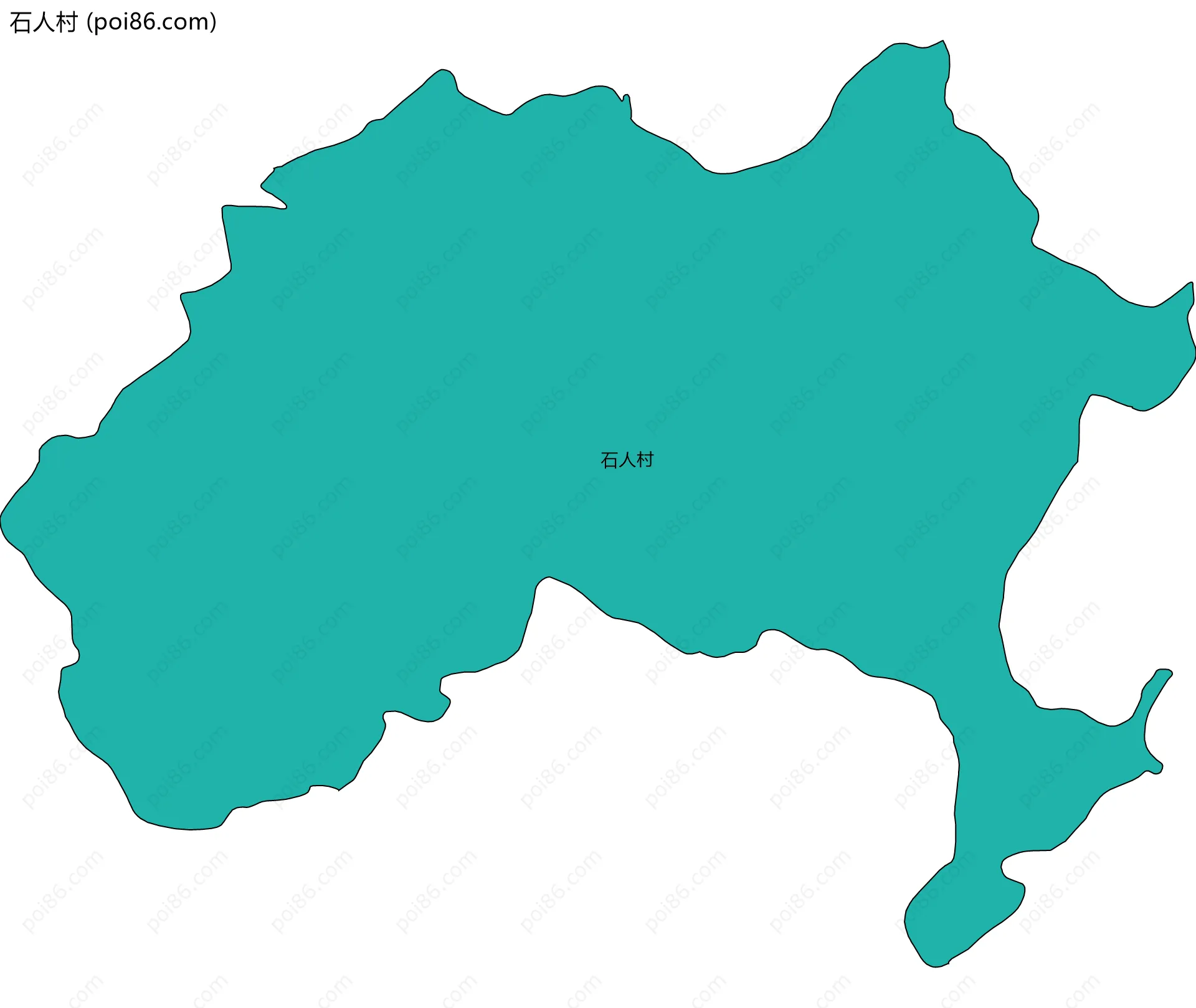 石人村边界地图