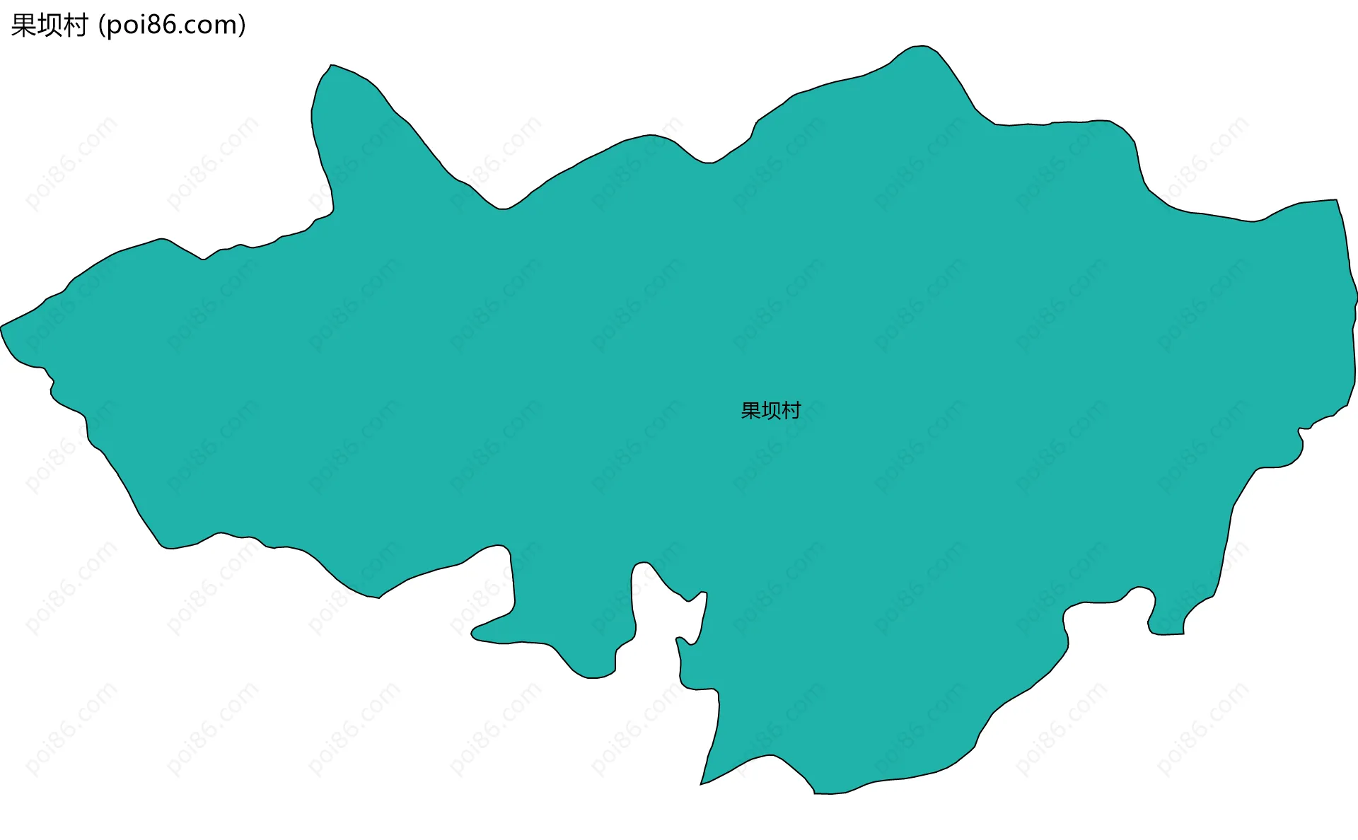 果坝村边界地图