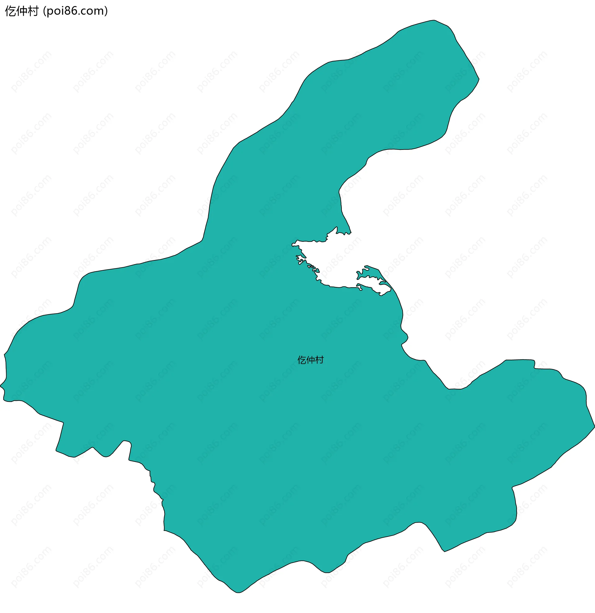 仡仲村边界地图