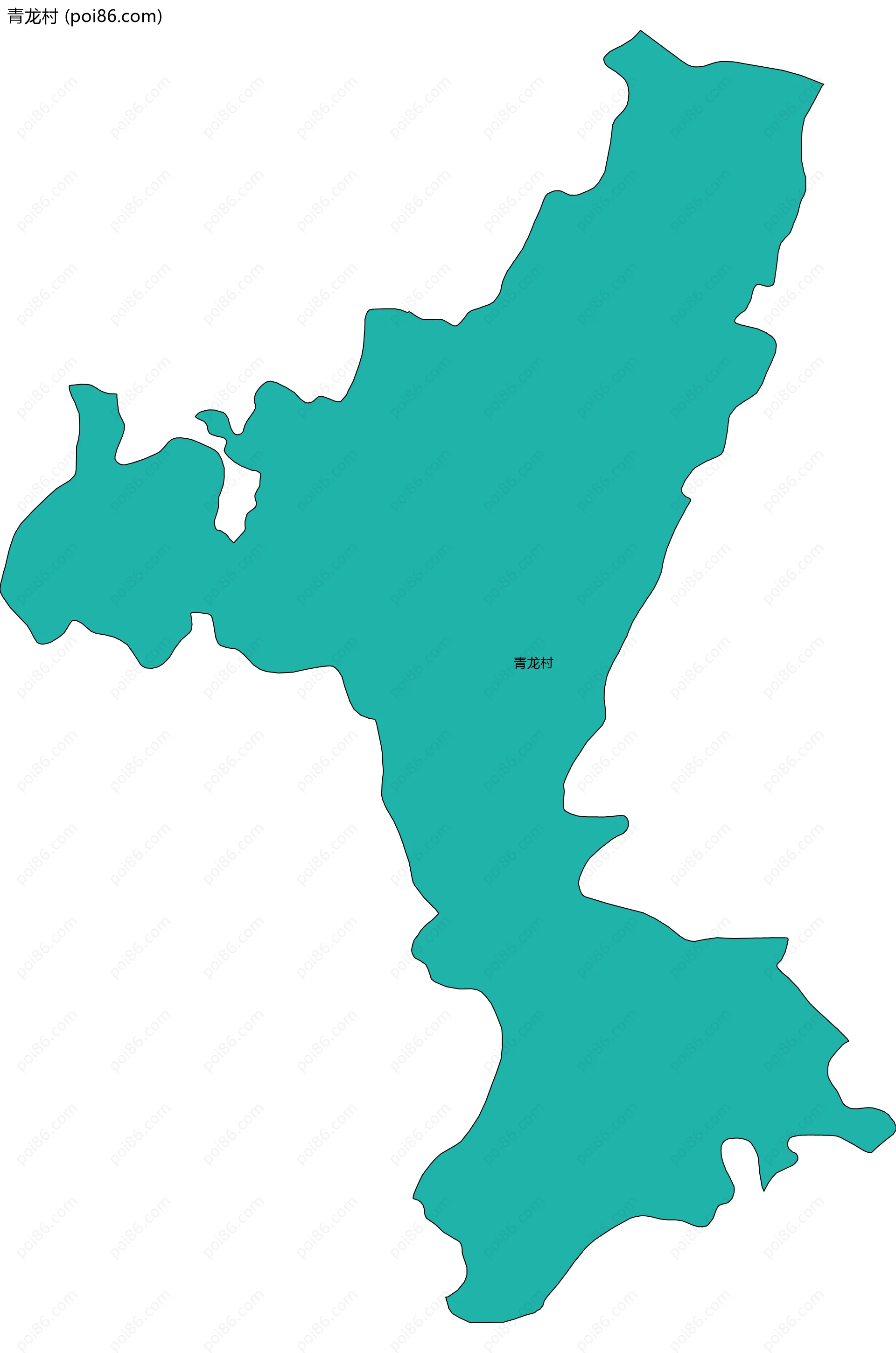 青龙村边界地图