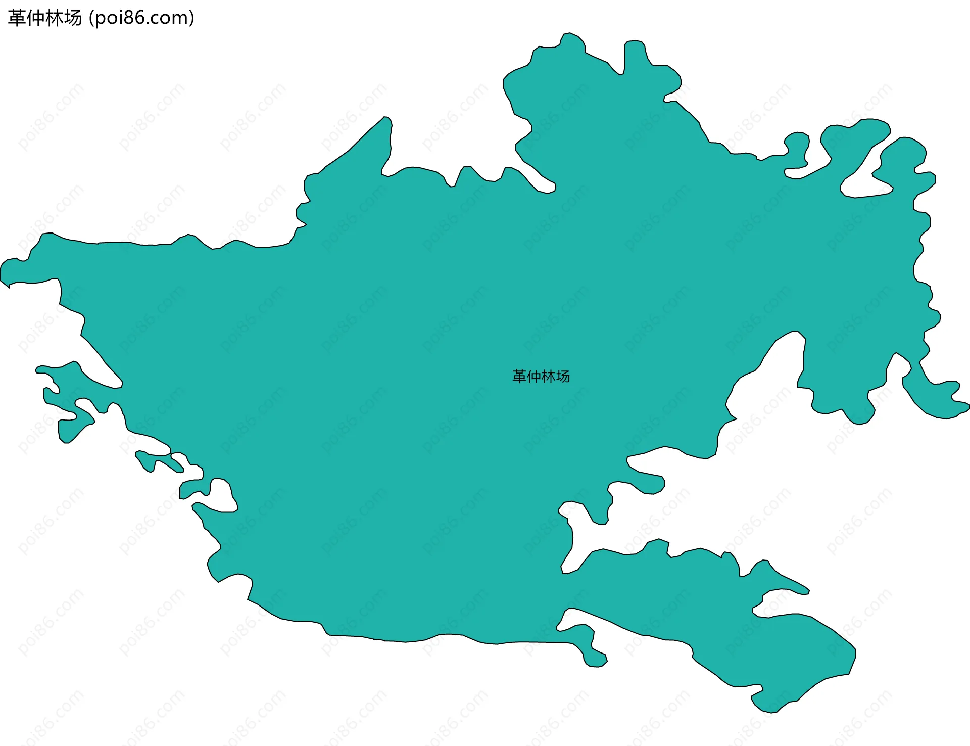 革仲林场边界地图