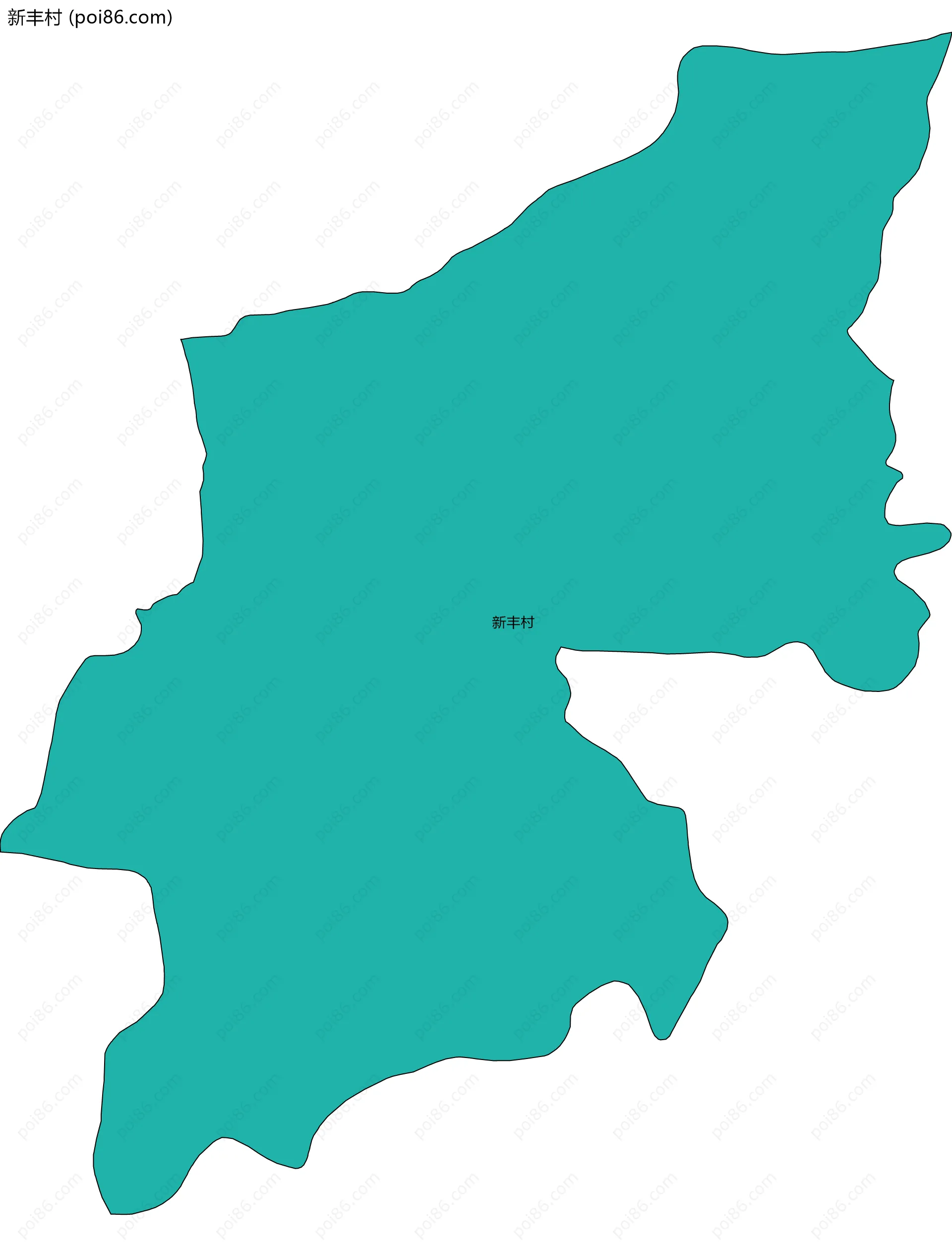 新丰村边界地图