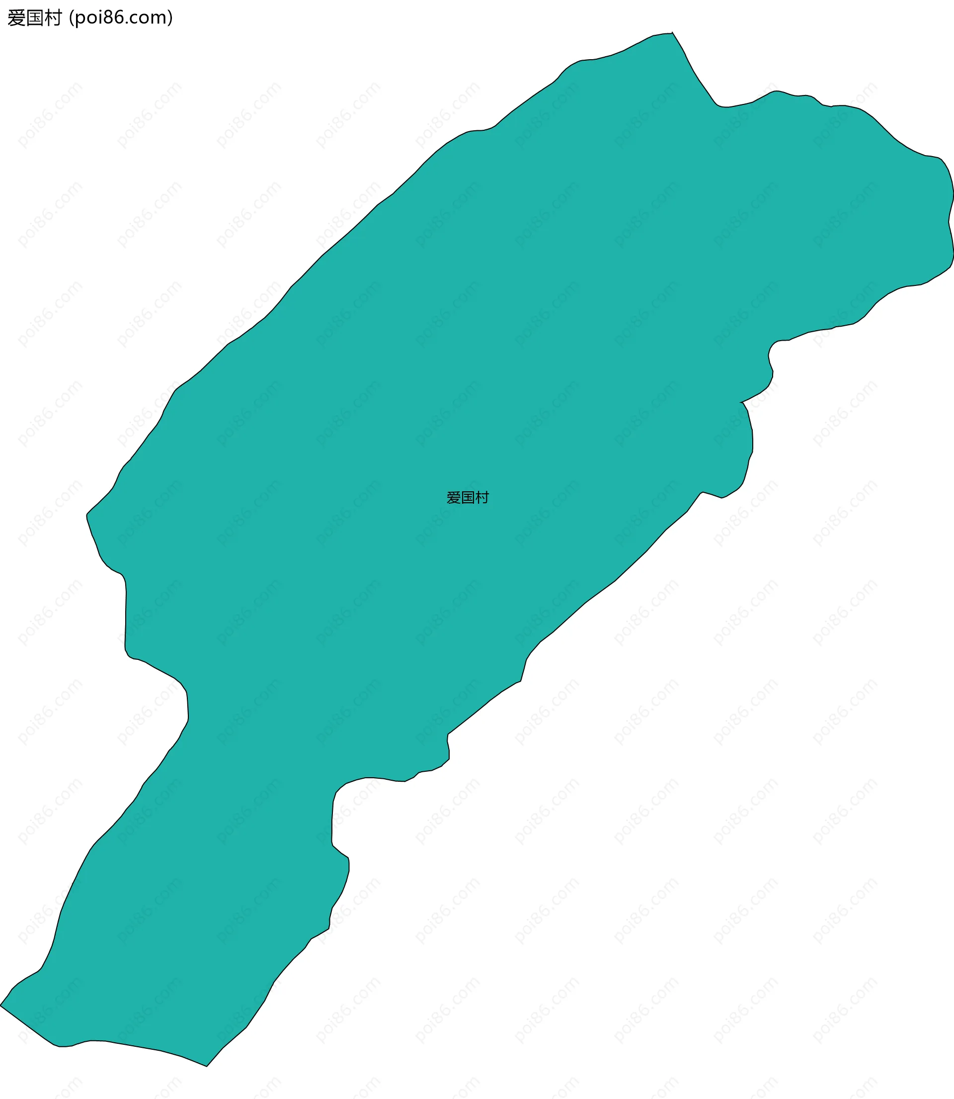 爱国村边界地图