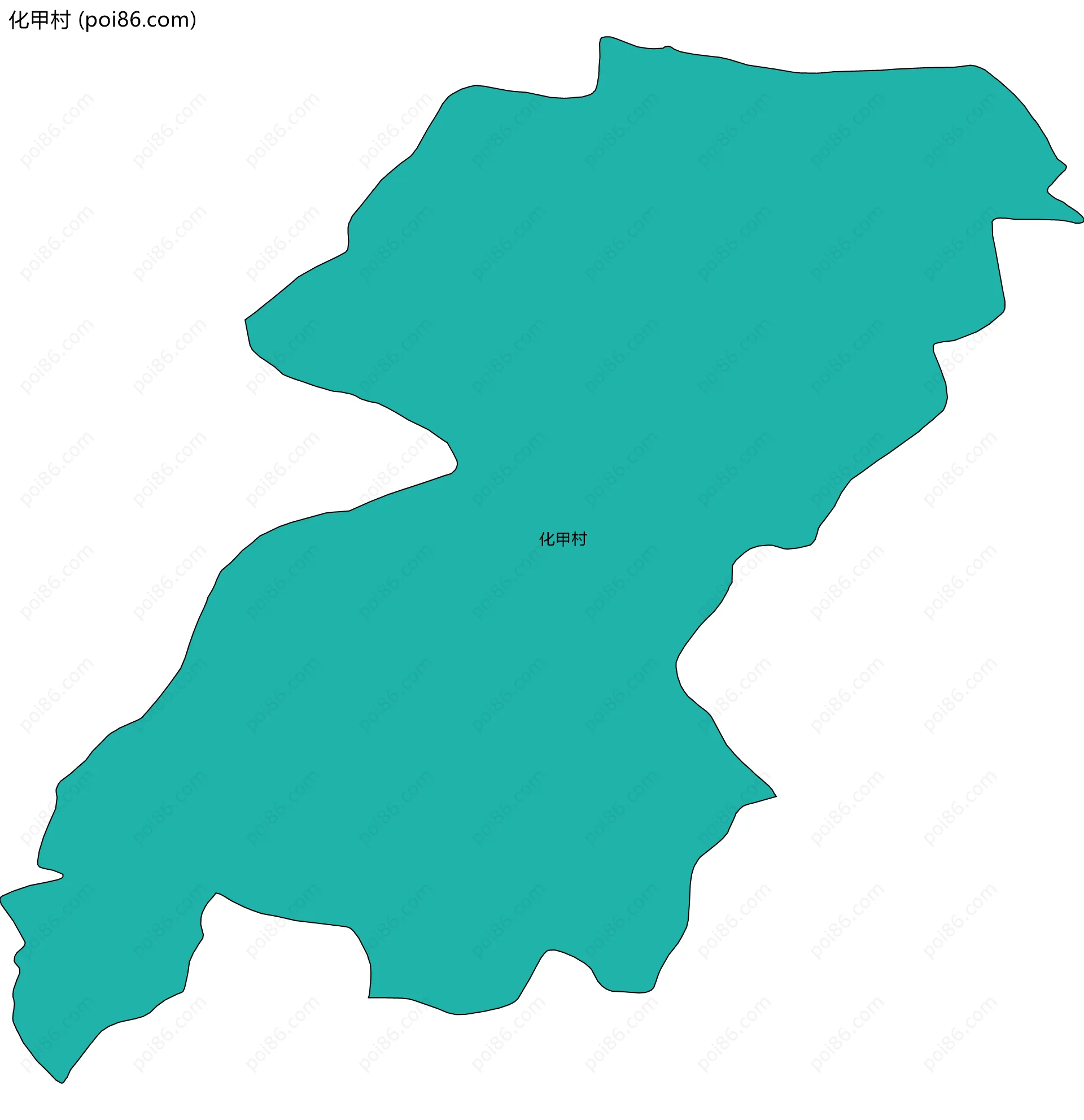 化甲村边界地图
