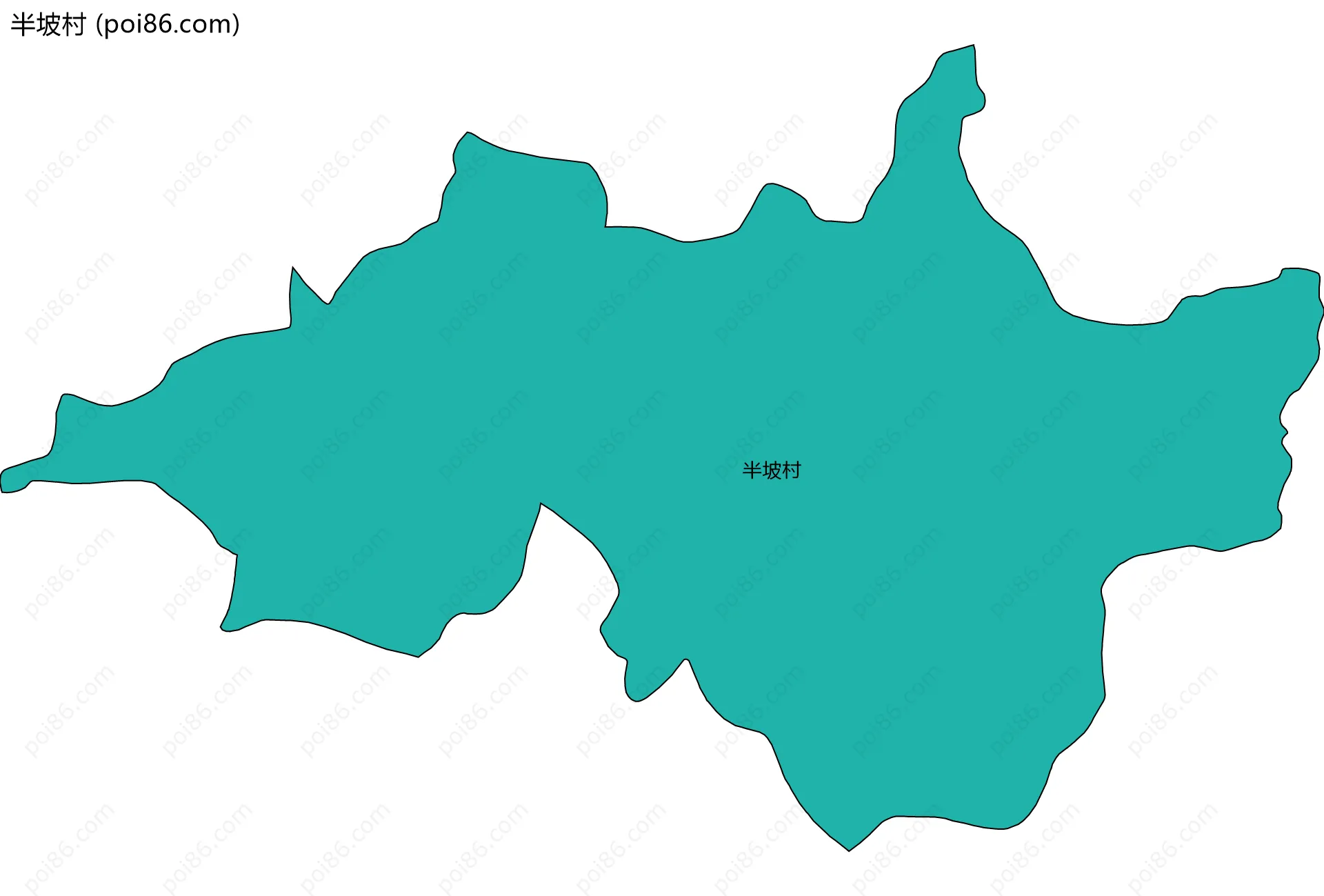 半坡村边界地图