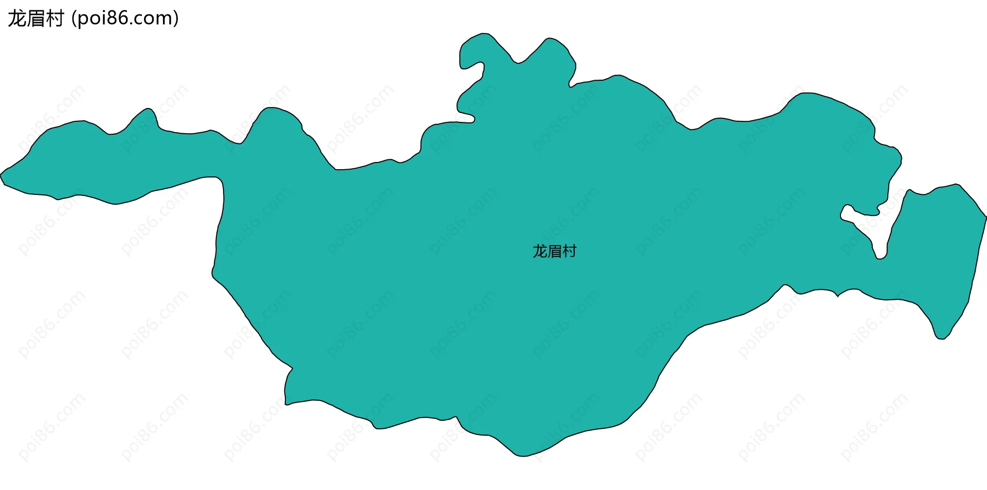 龙眉村边界地图