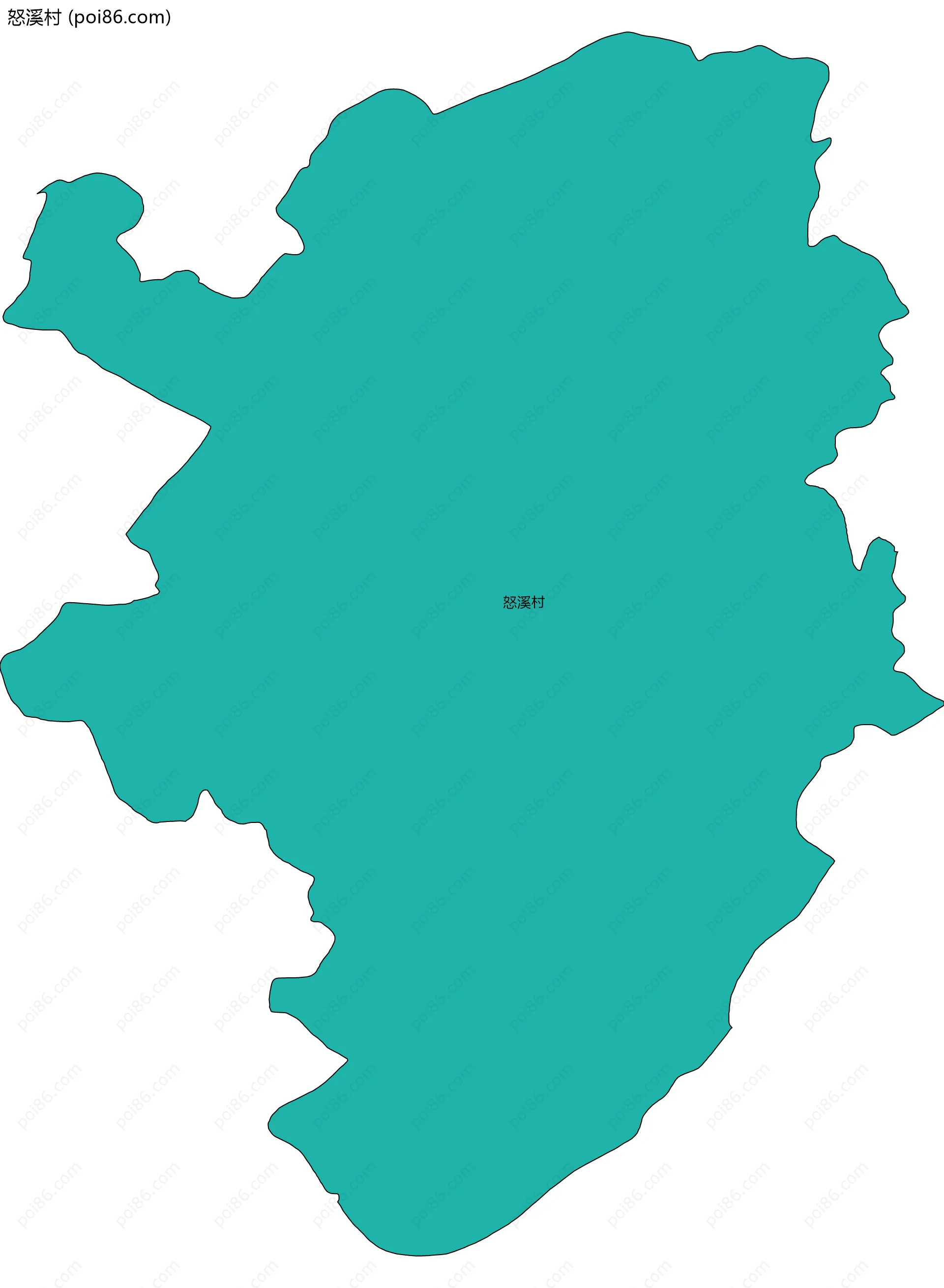 怒溪村边界地图