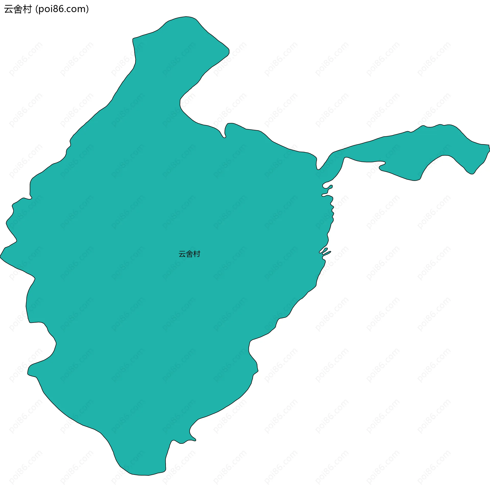 云舍村边界地图