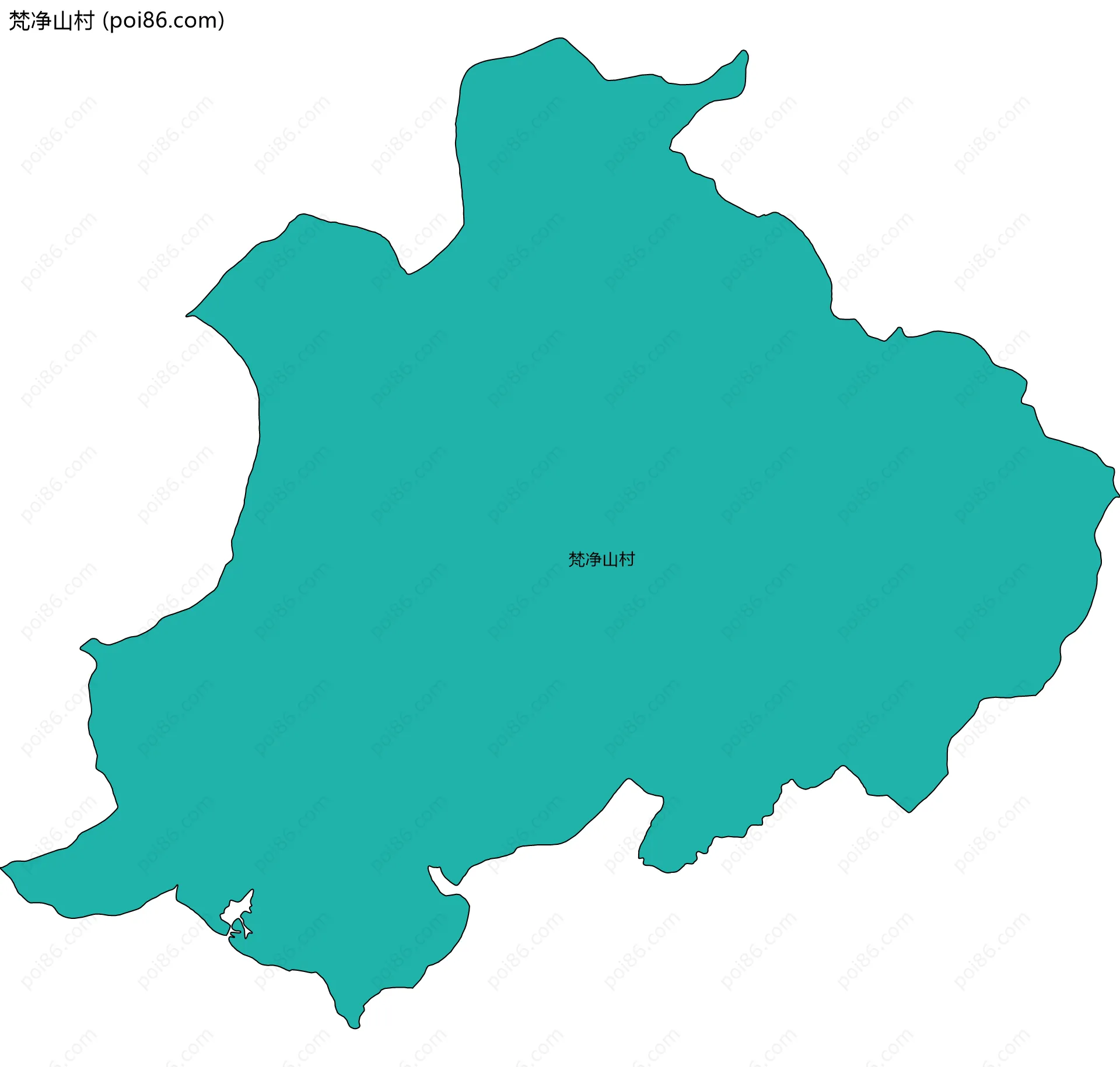 梵净山村边界地图