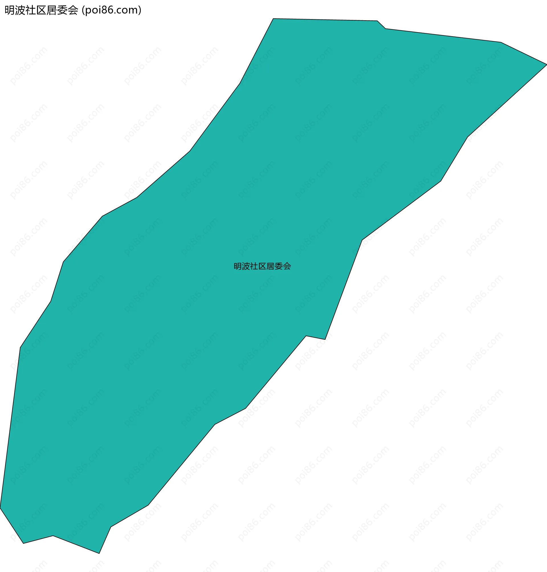 明波社区居委会边界地图