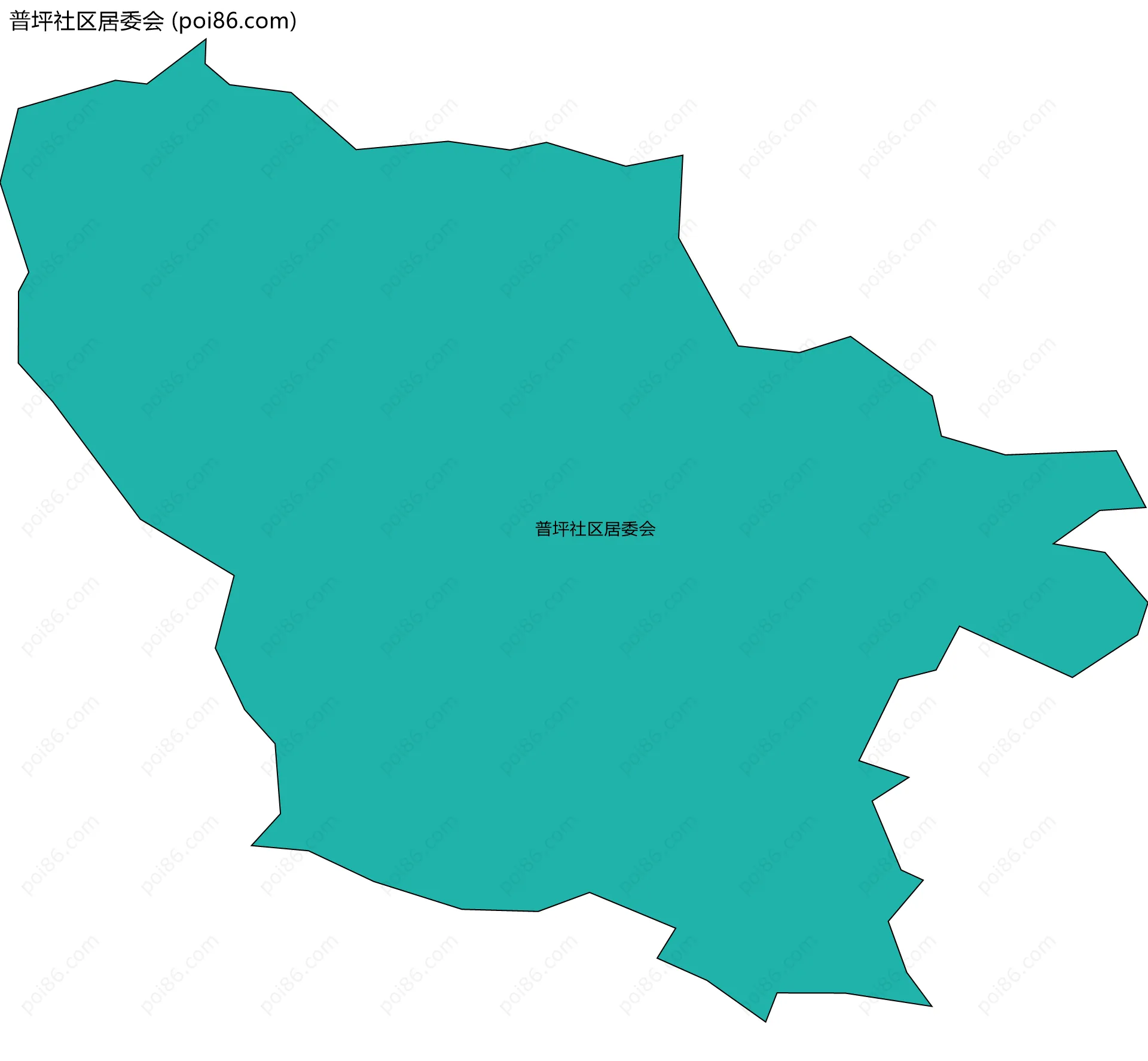 普坪社区居委会边界地图