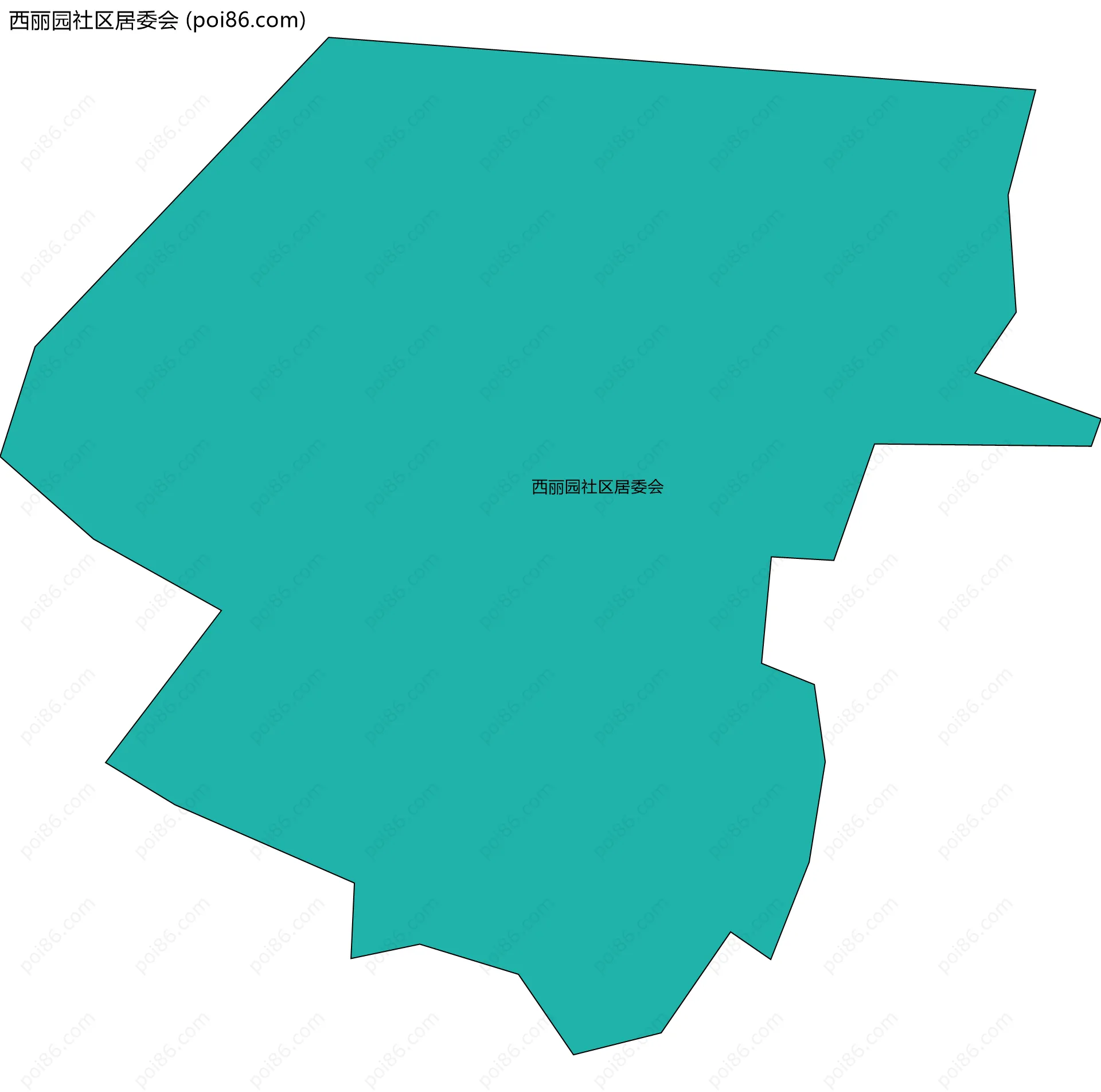 西丽园社区居委会边界地图