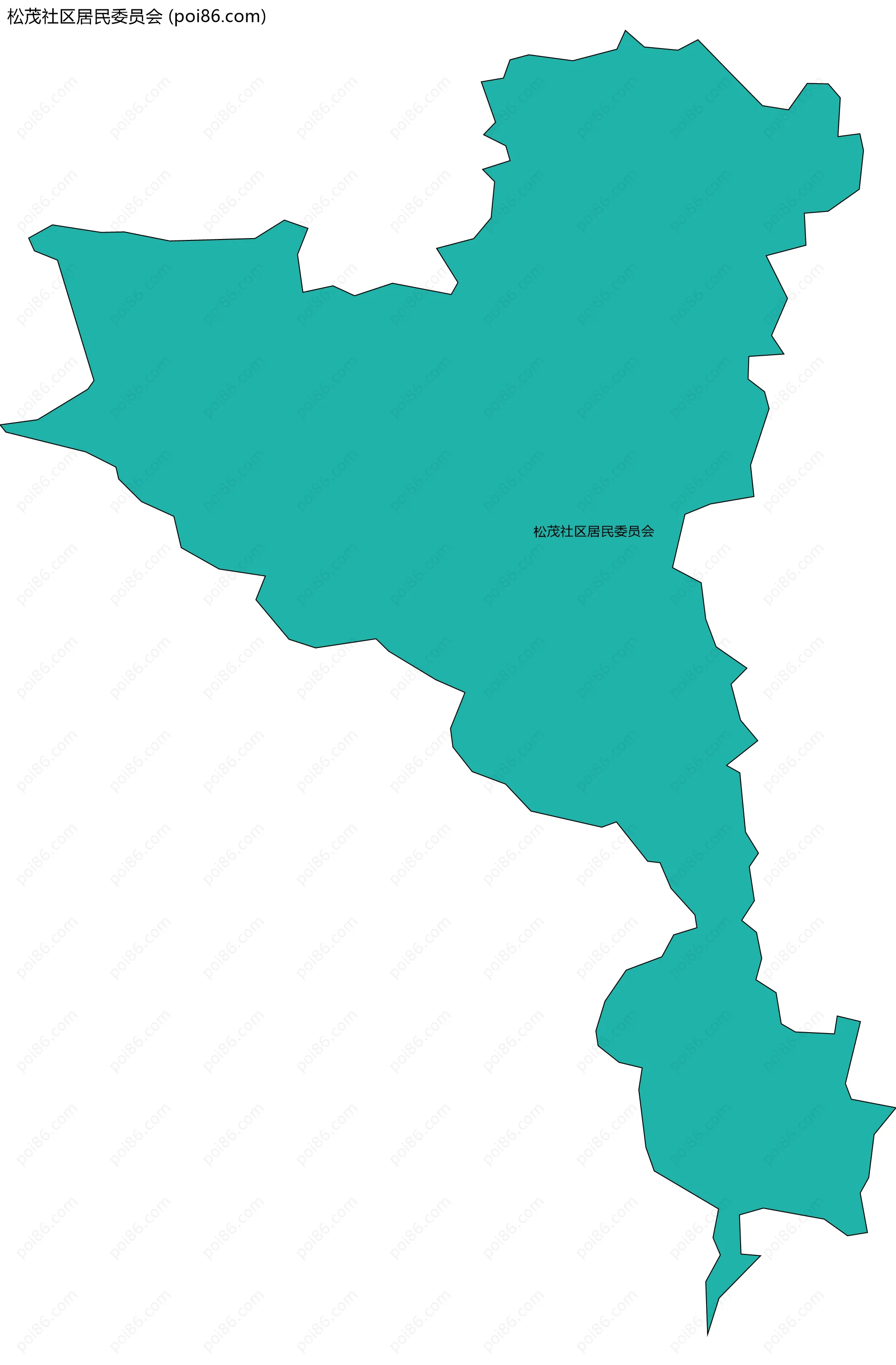 松茂社区居民委员会边界地图