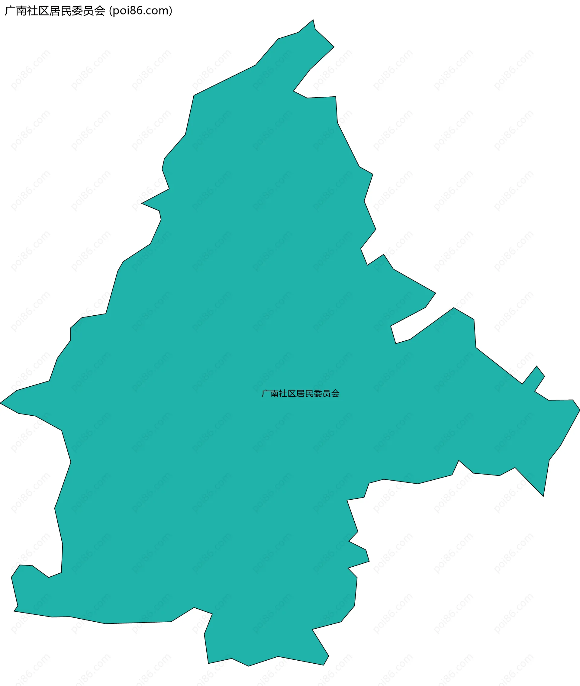 广南社区居民委员会边界地图