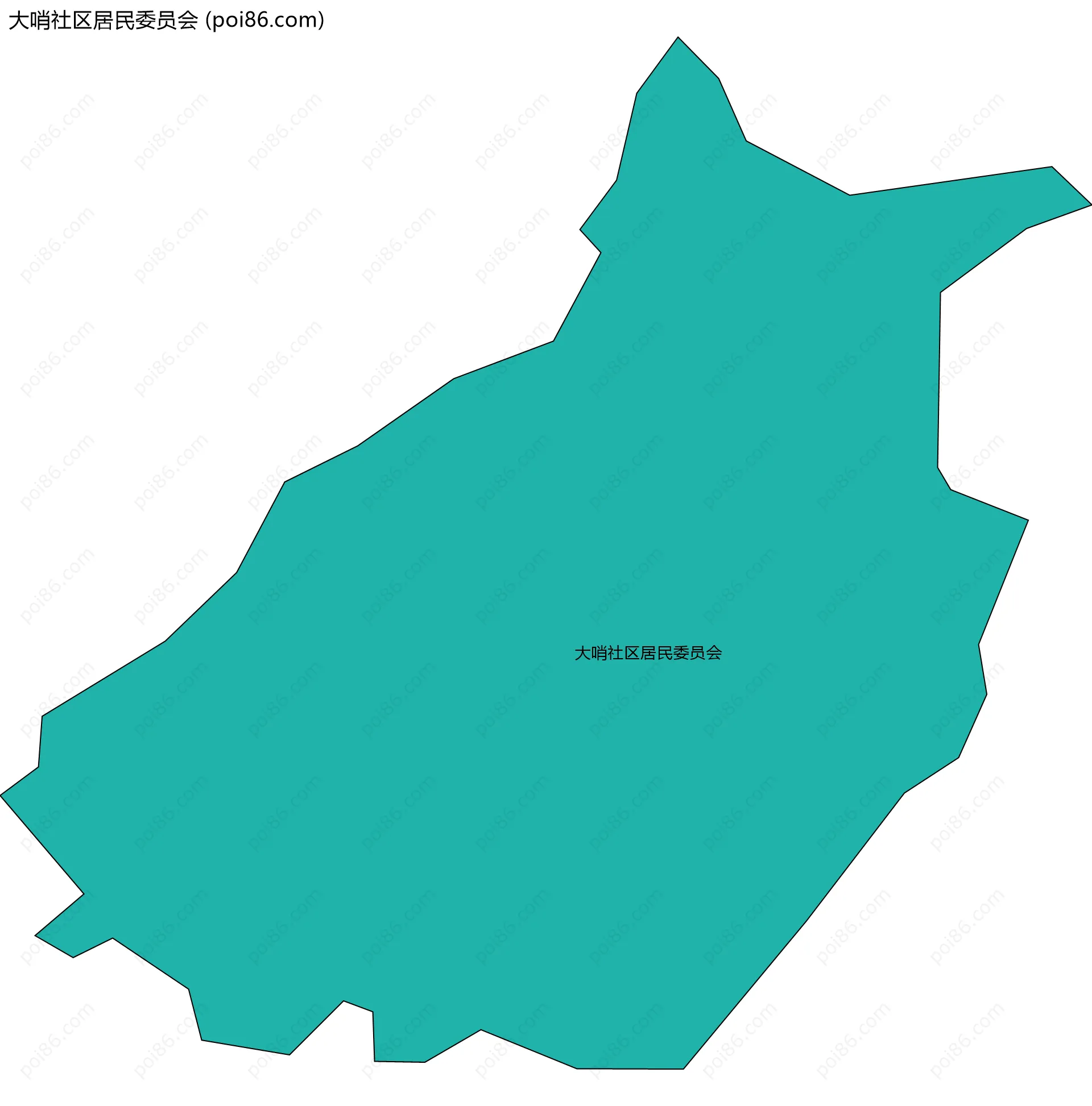 大哨社区居民委员会边界地图