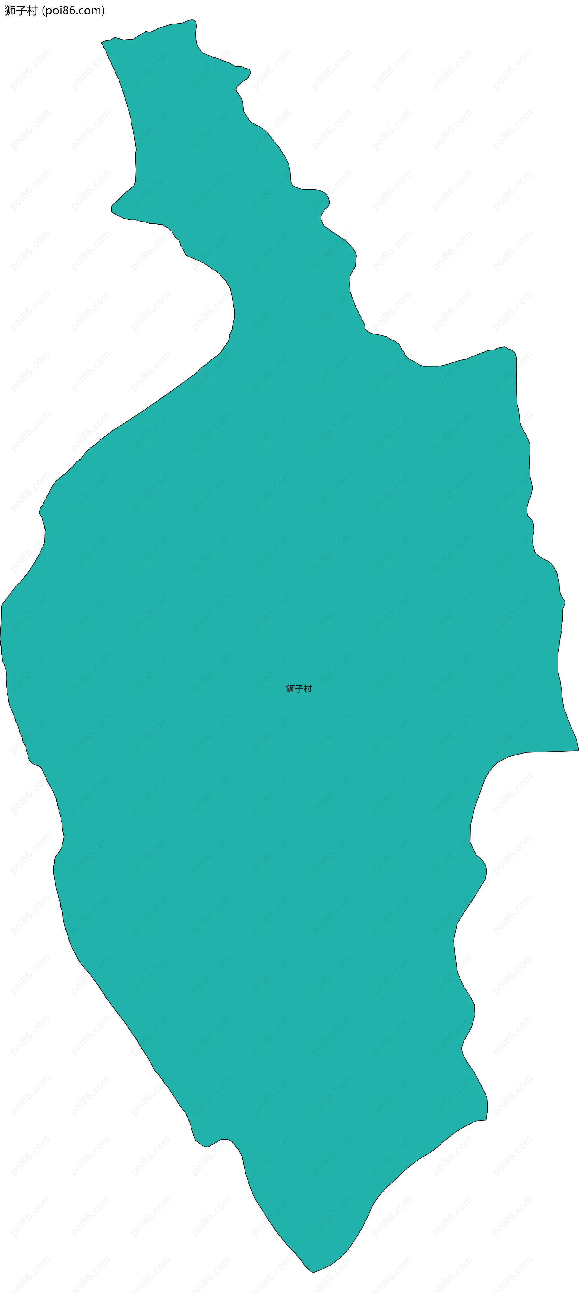 狮子村边界地图