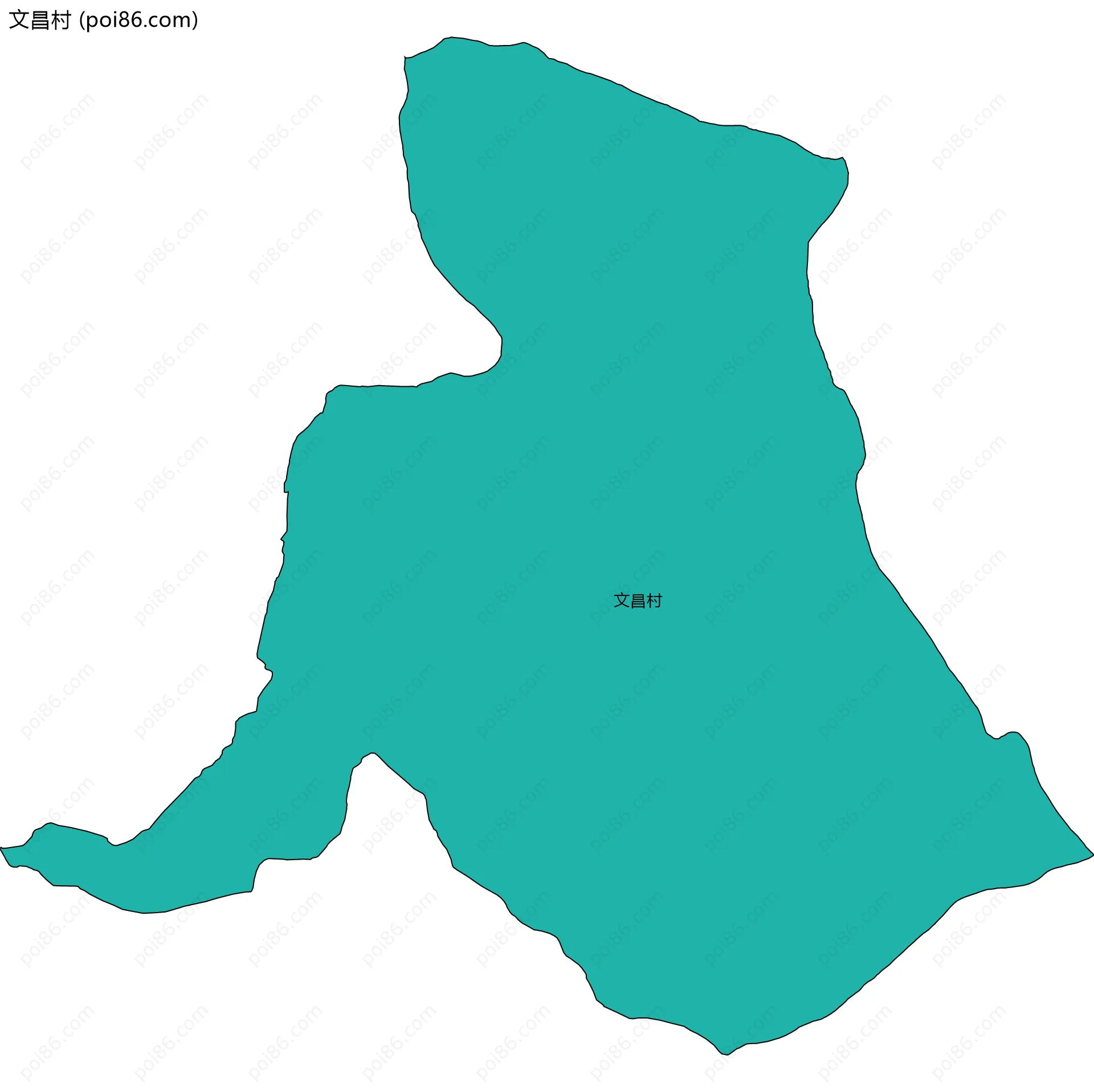 文昌村边界地图