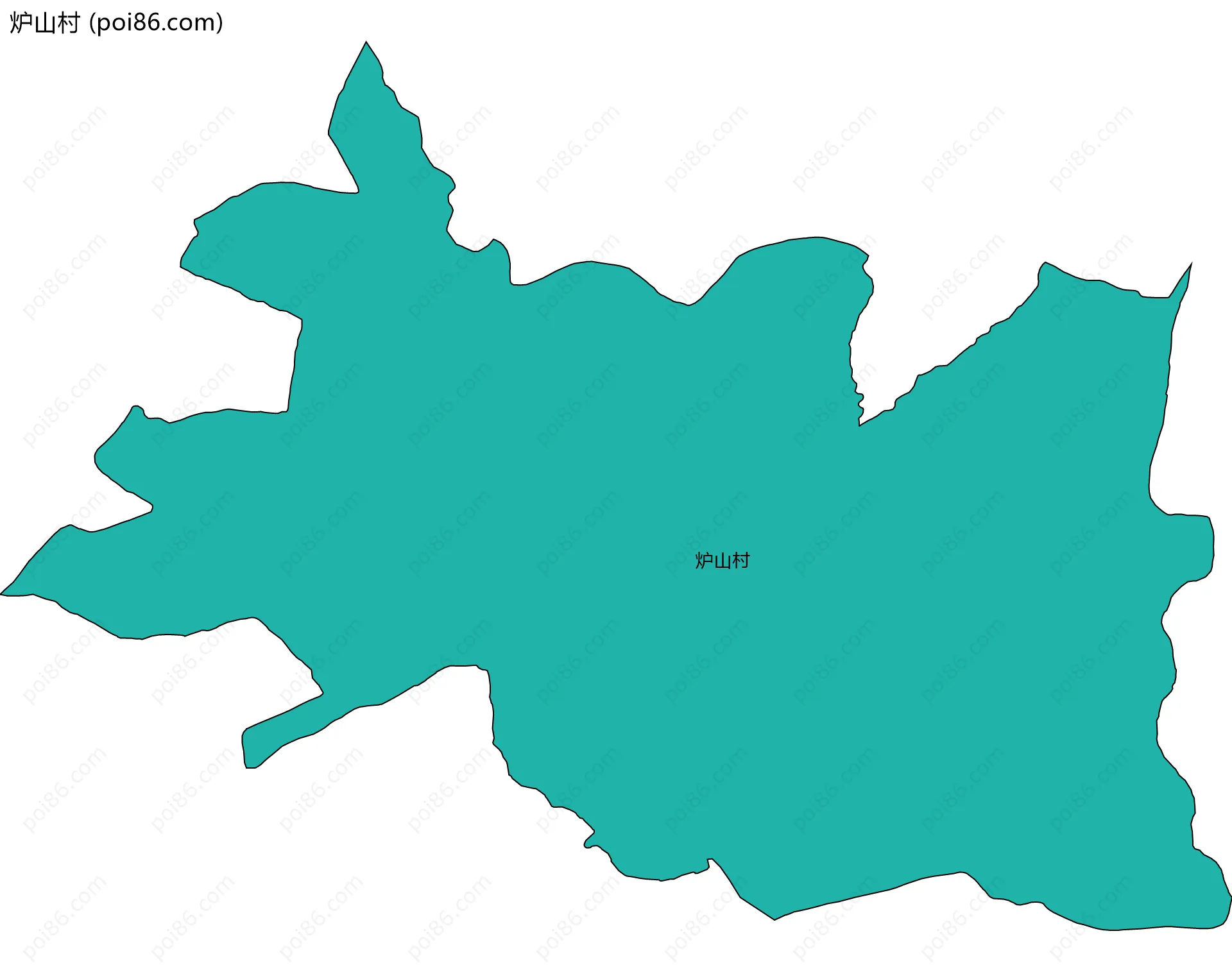 炉山村边界地图