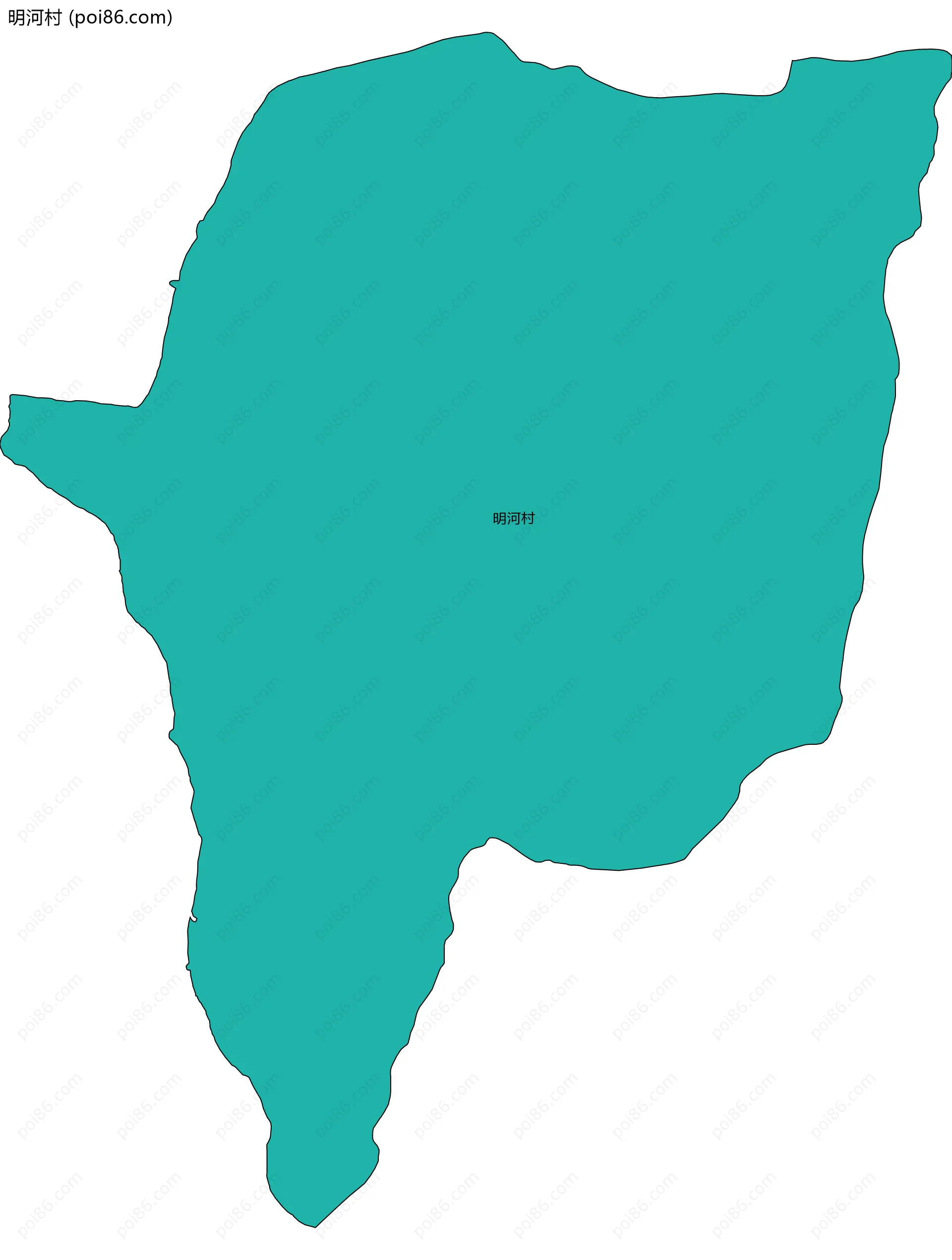 明河村边界地图