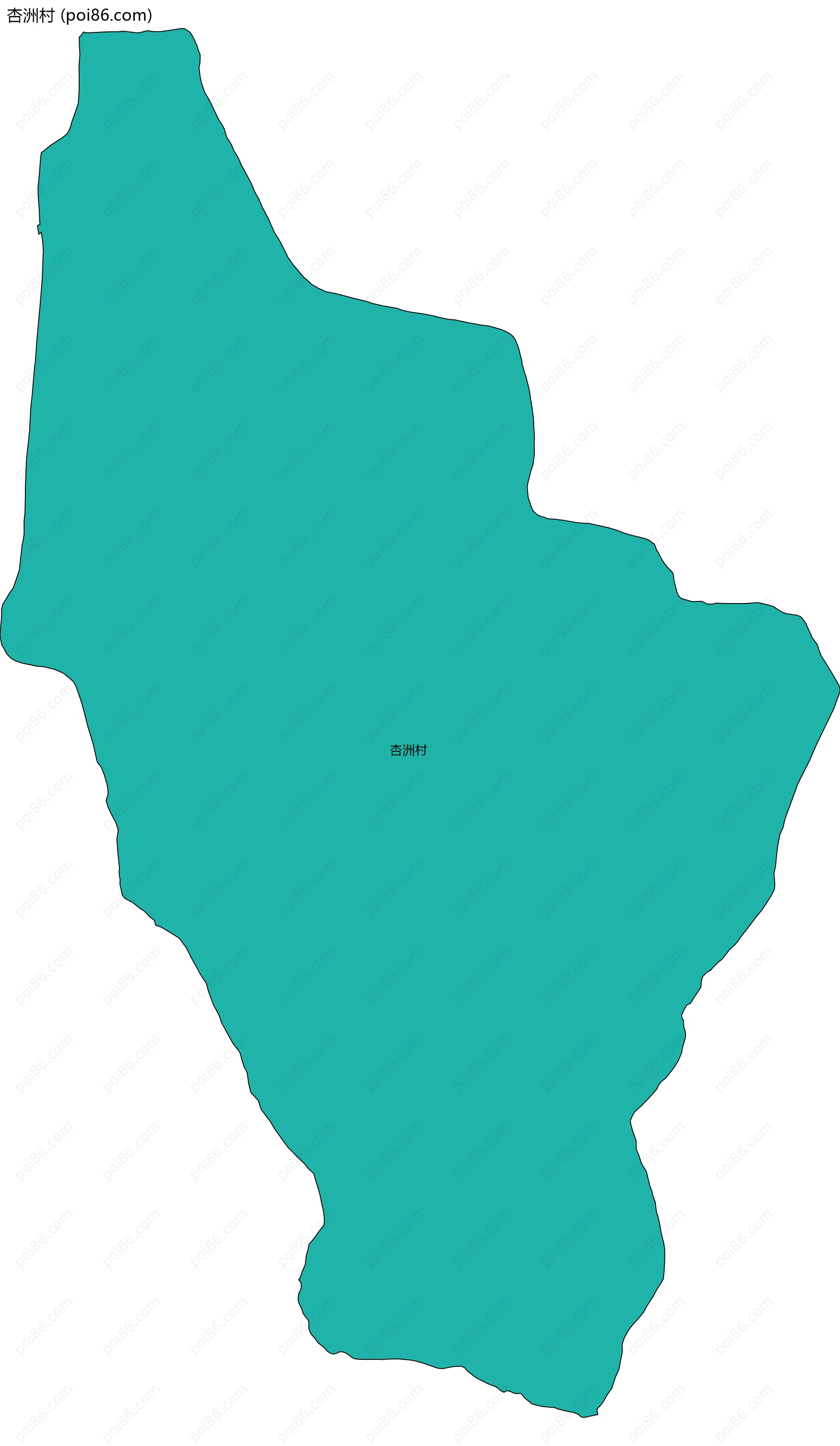 杏洲村边界地图