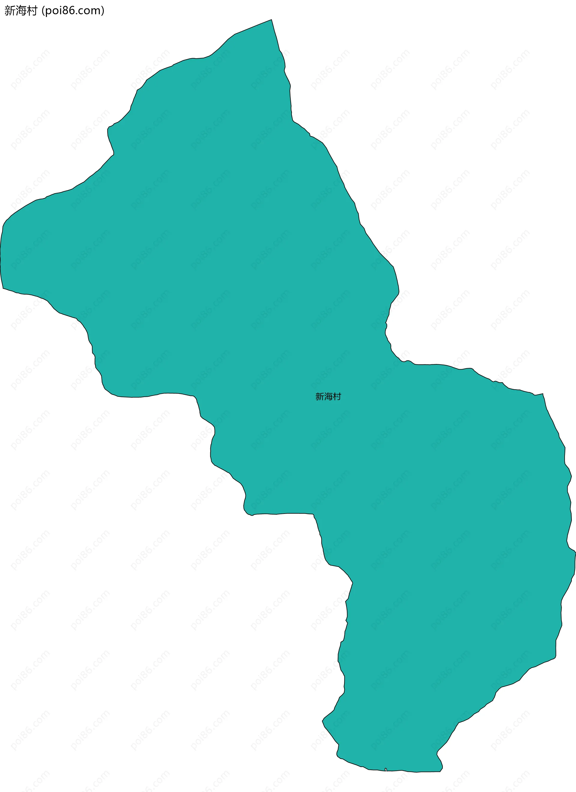 新海村边界地图