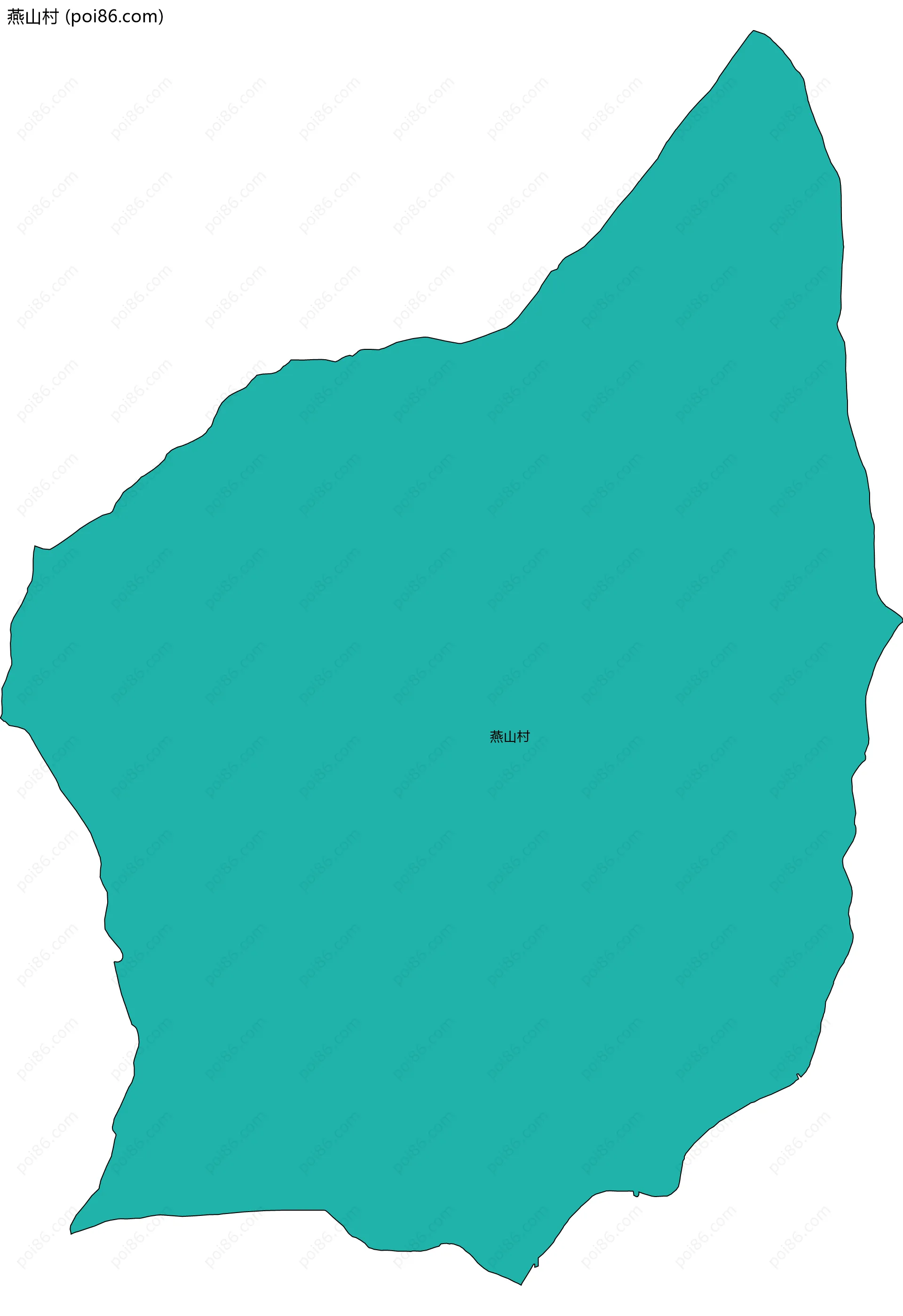 燕山村边界地图