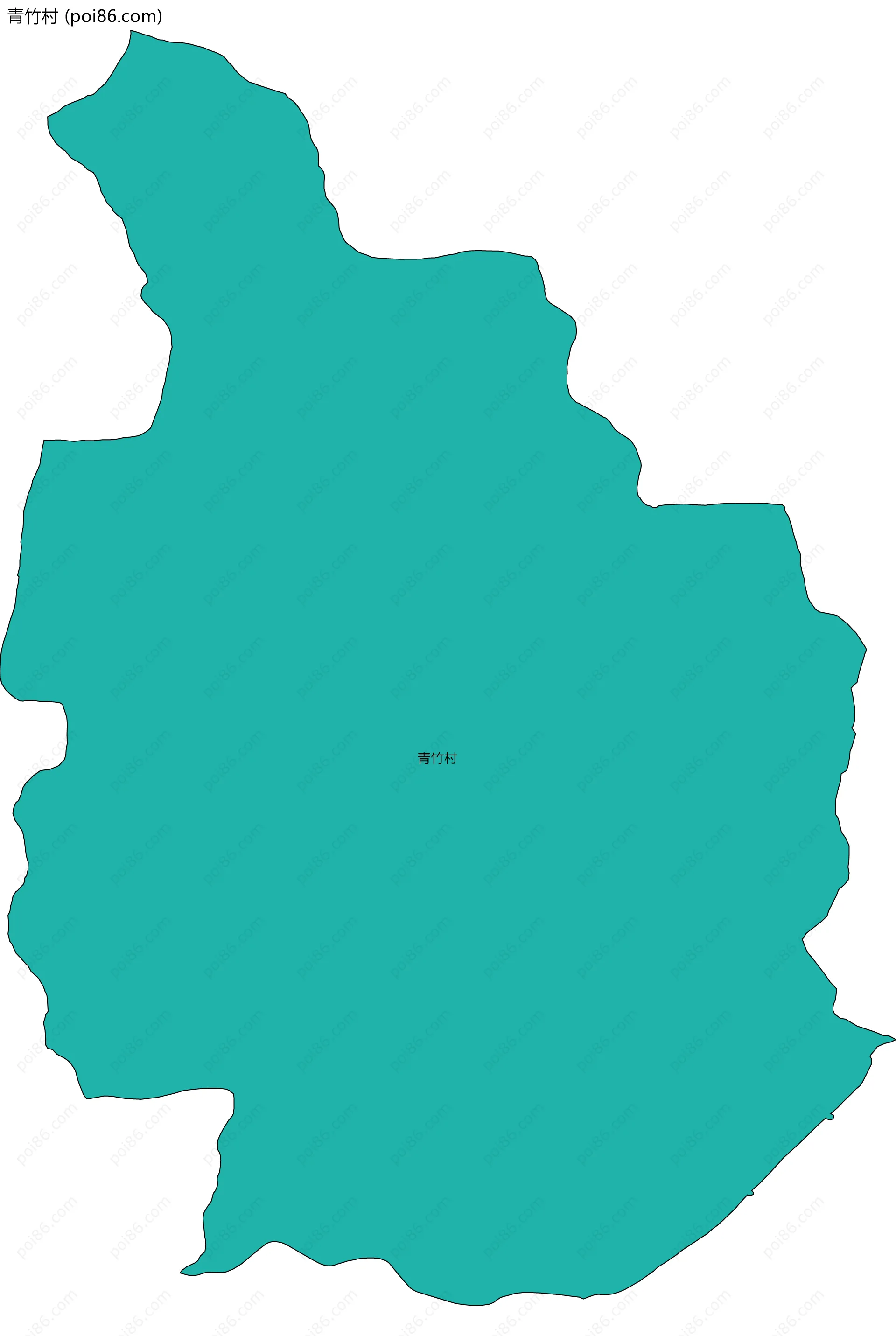 青竹村边界地图