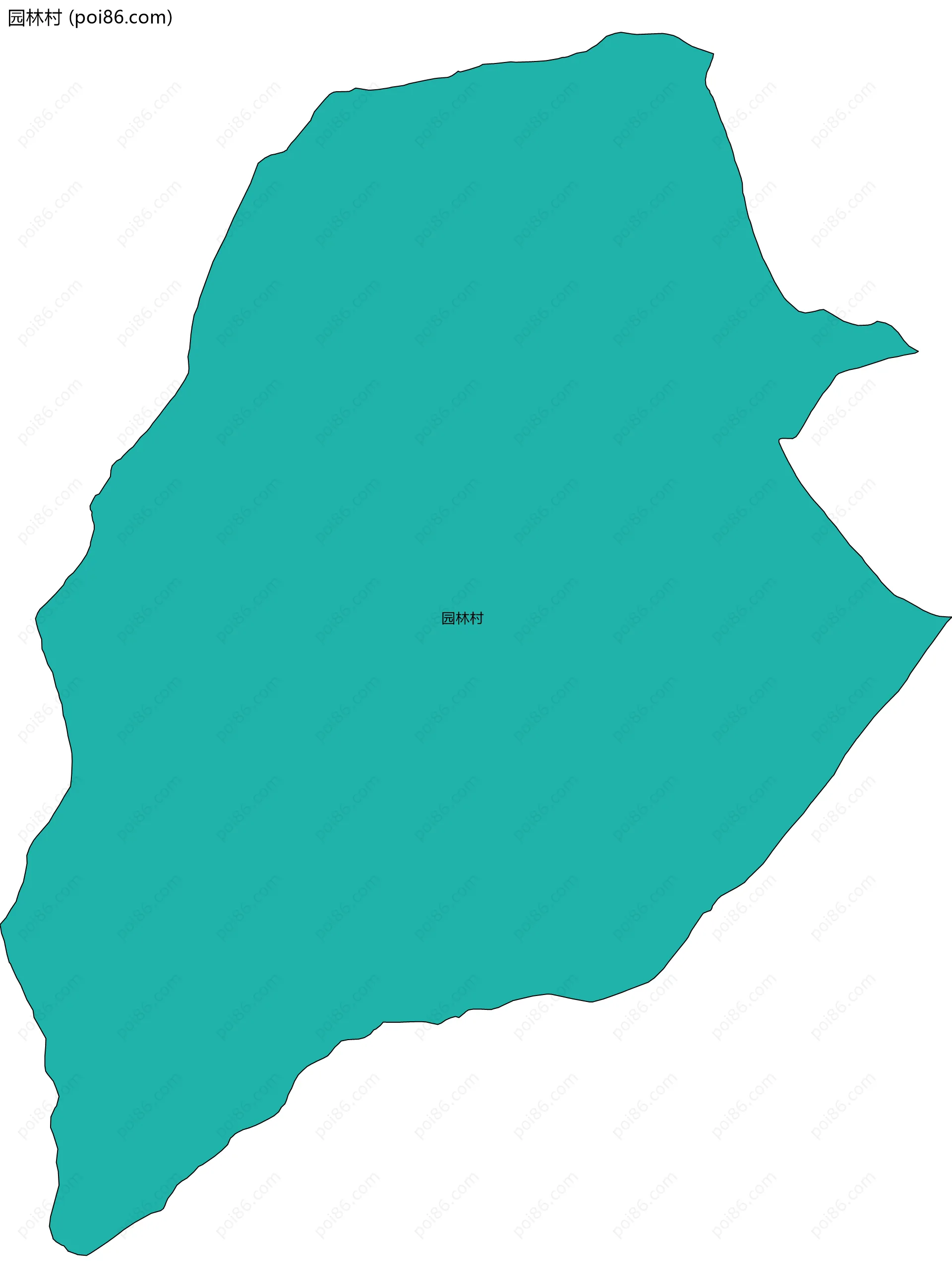 园林村边界地图